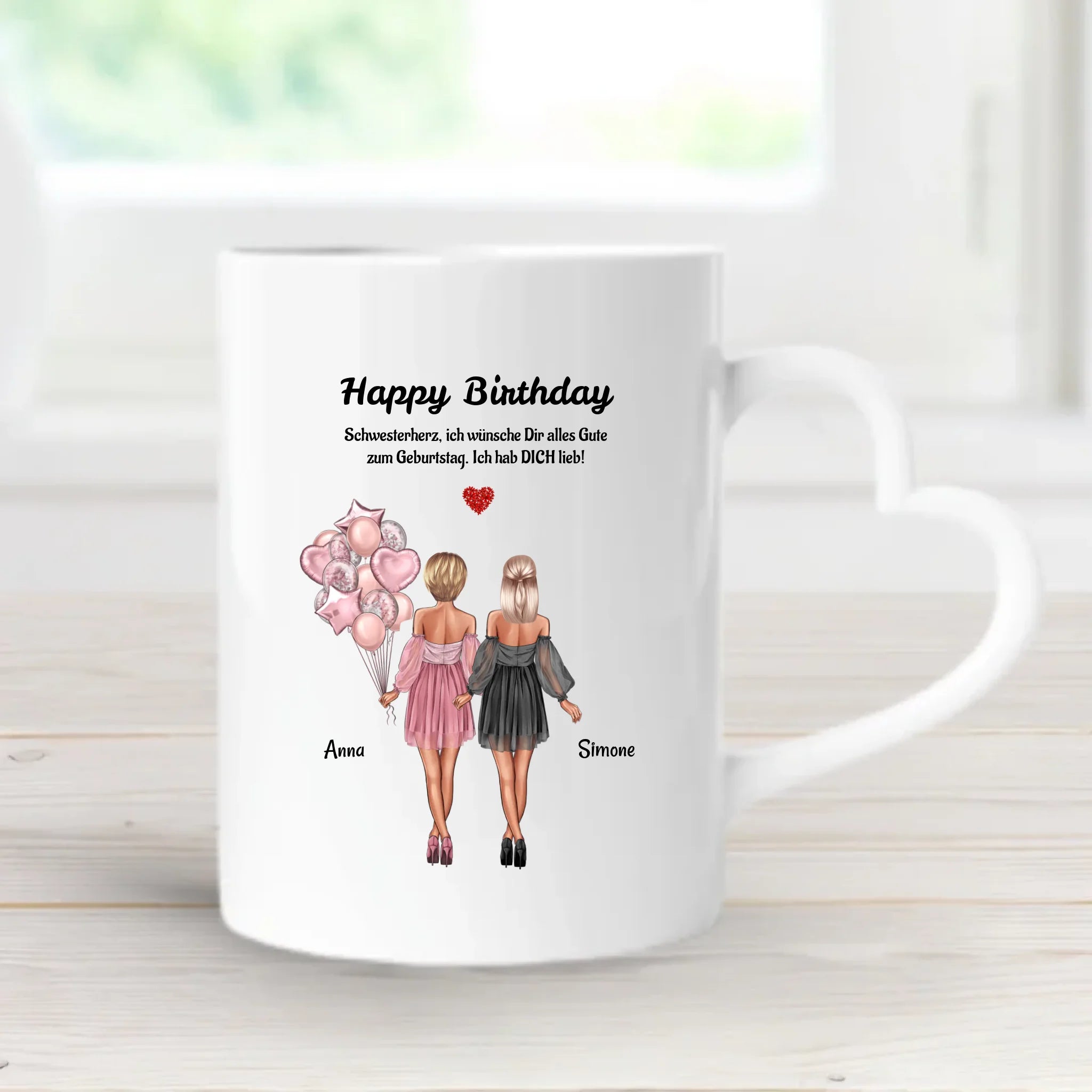 Beste Schwester Geschenk Tasse personalisiert - Cantty