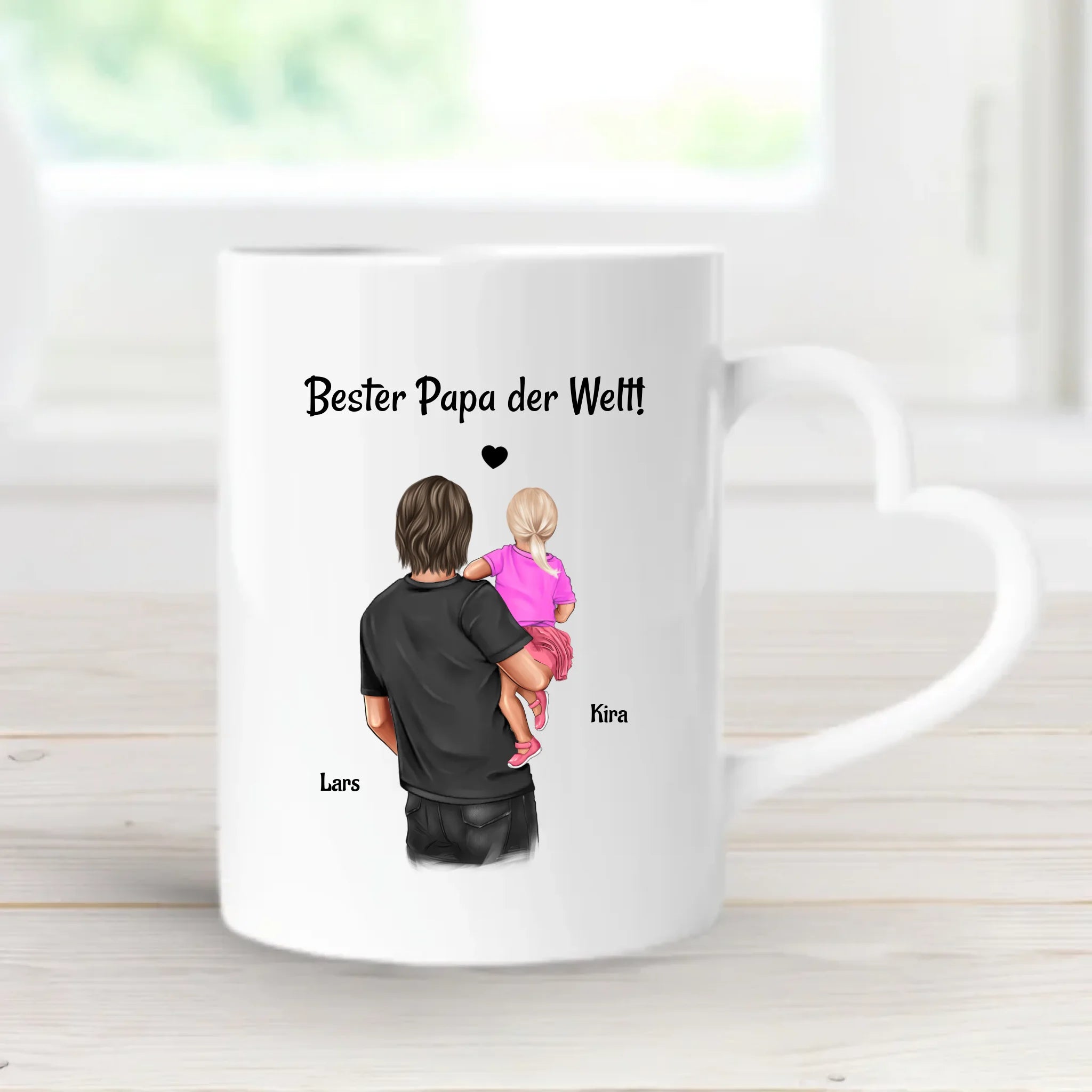 Bester Papa Tasse Geschenk mit kleiner Tochter - Cantty