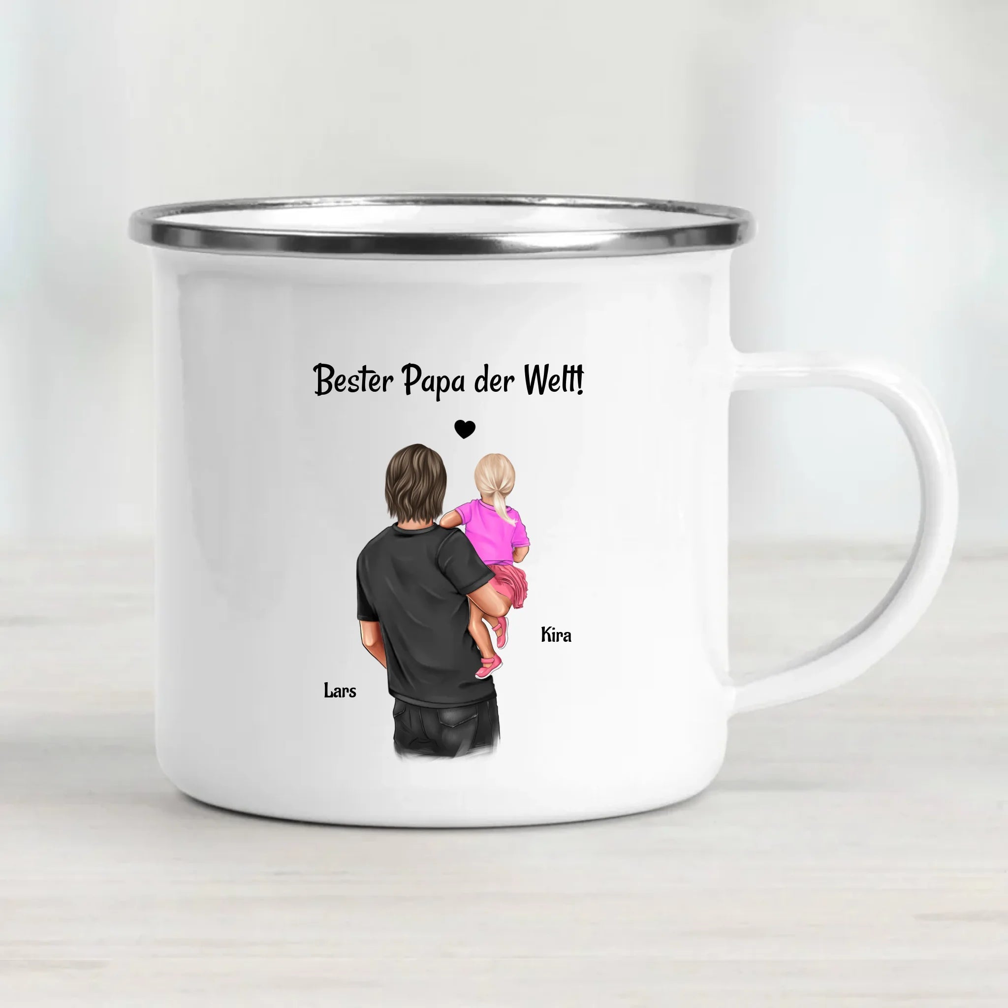 Bester Papa Tasse Geschenk mit kleiner Tochter - Cantty