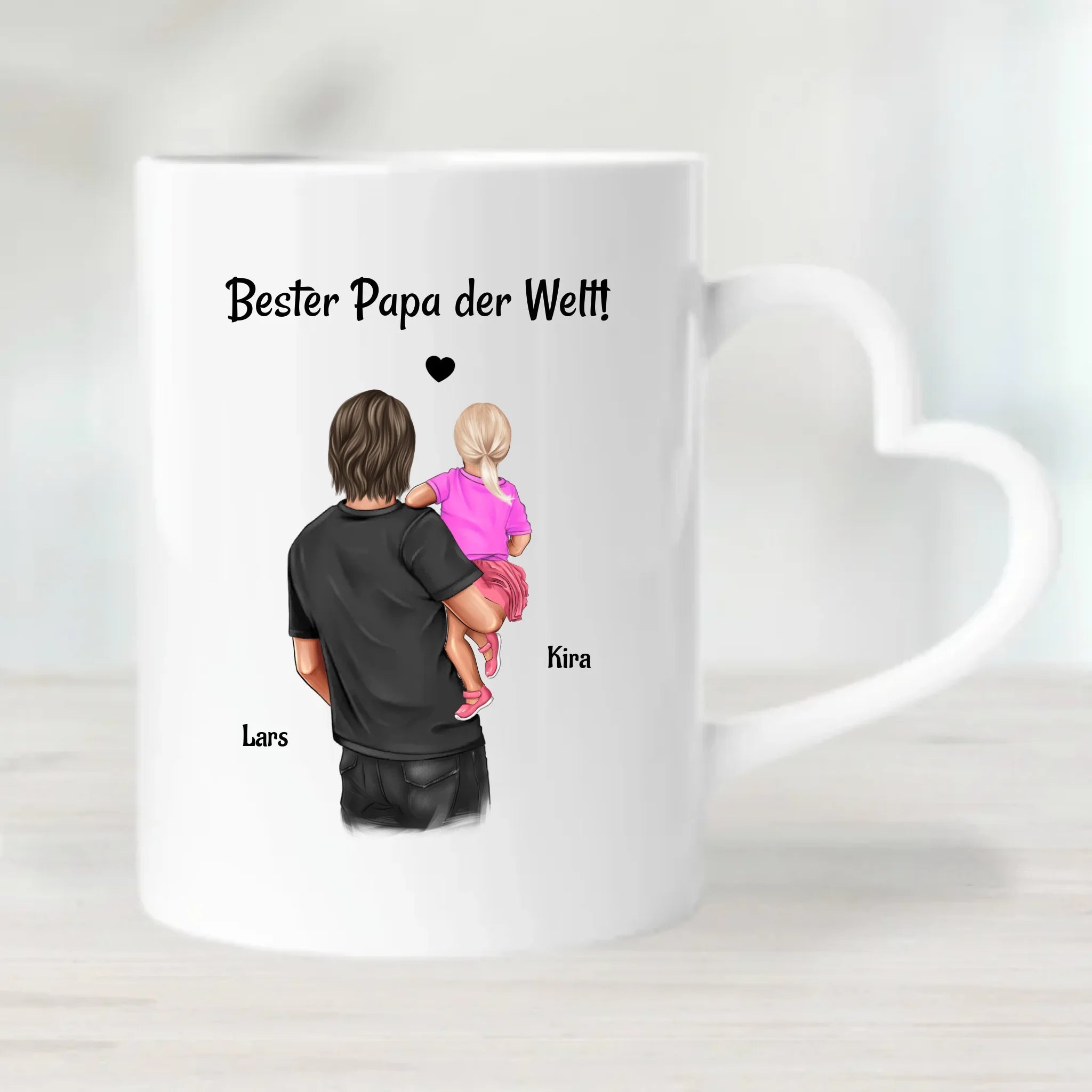 Bester Papa Tasse Geschenk mit kleiner Tochter - Cantty