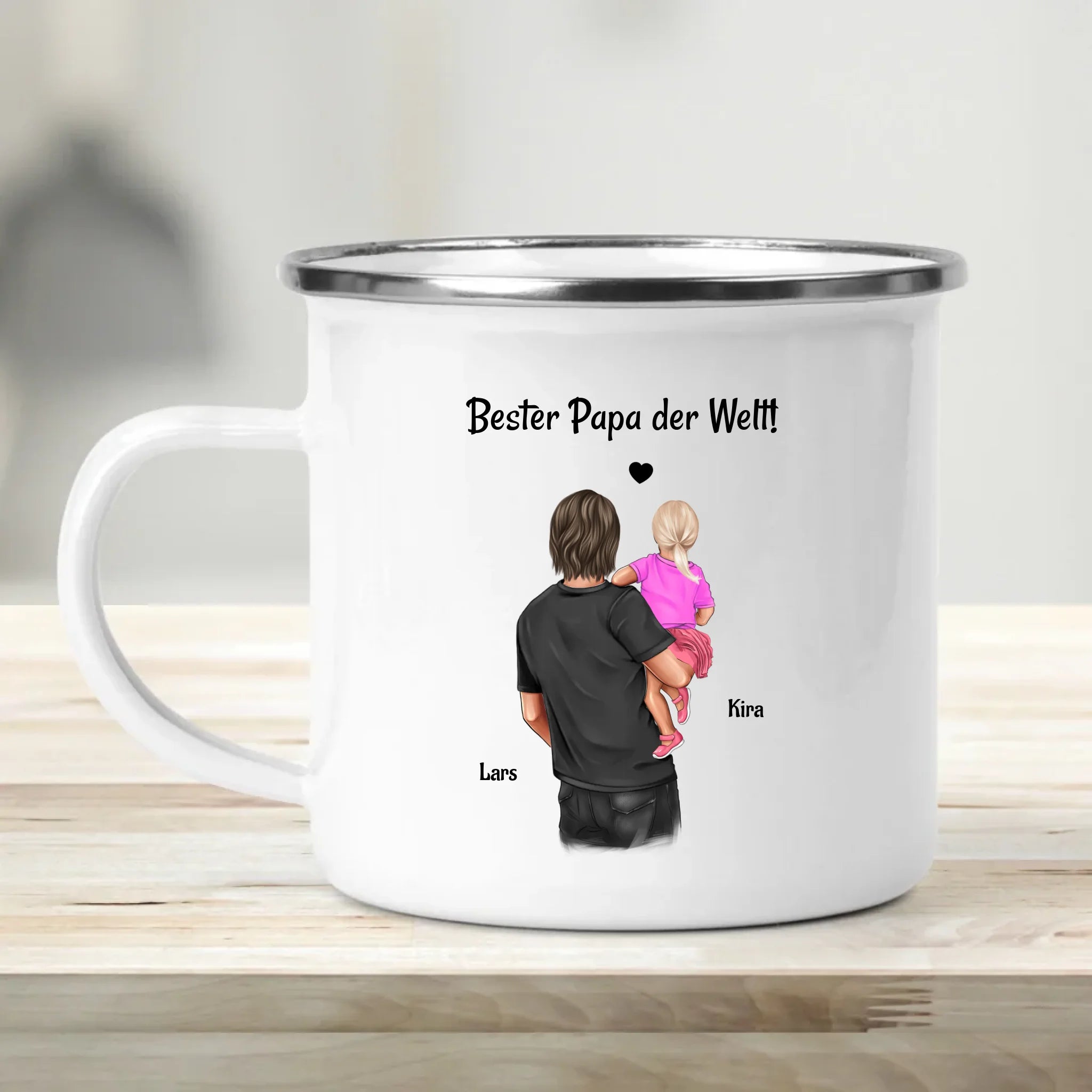 Bester Papa Tasse Geschenk mit kleiner Tochter - Cantty