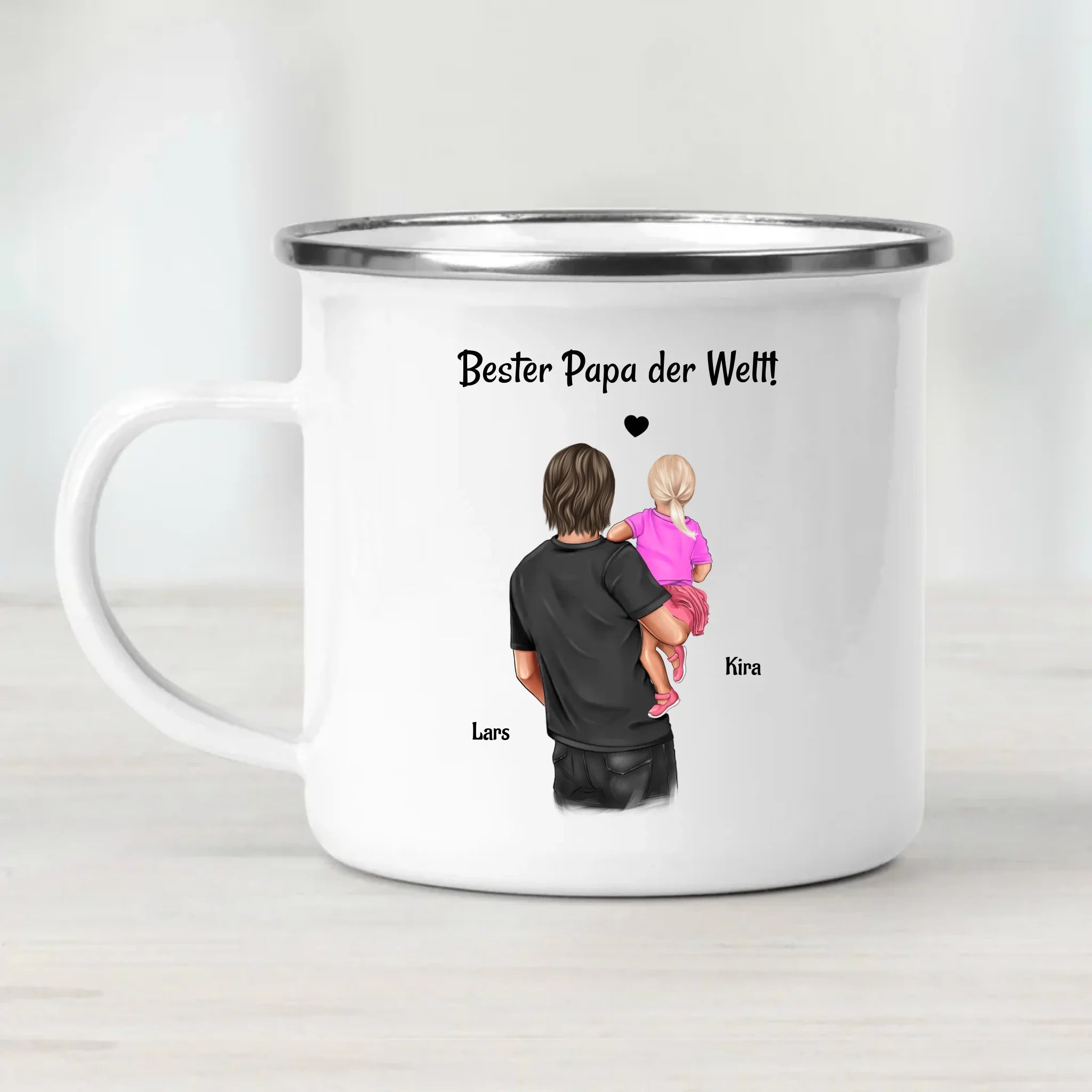 Bester Papa Tasse Geschenk mit kleiner Tochter - Cantty