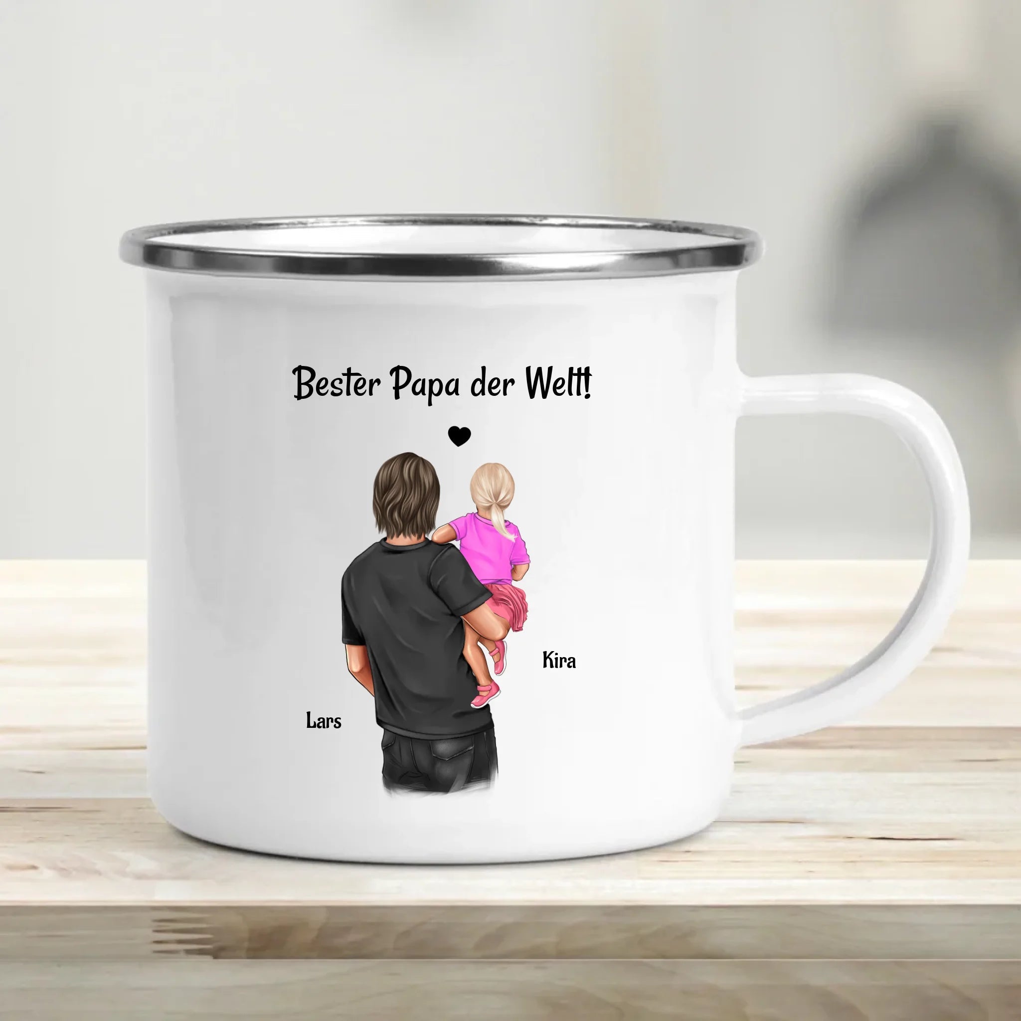 Bester Papa Tasse Geschenk mit kleiner Tochter - Cantty