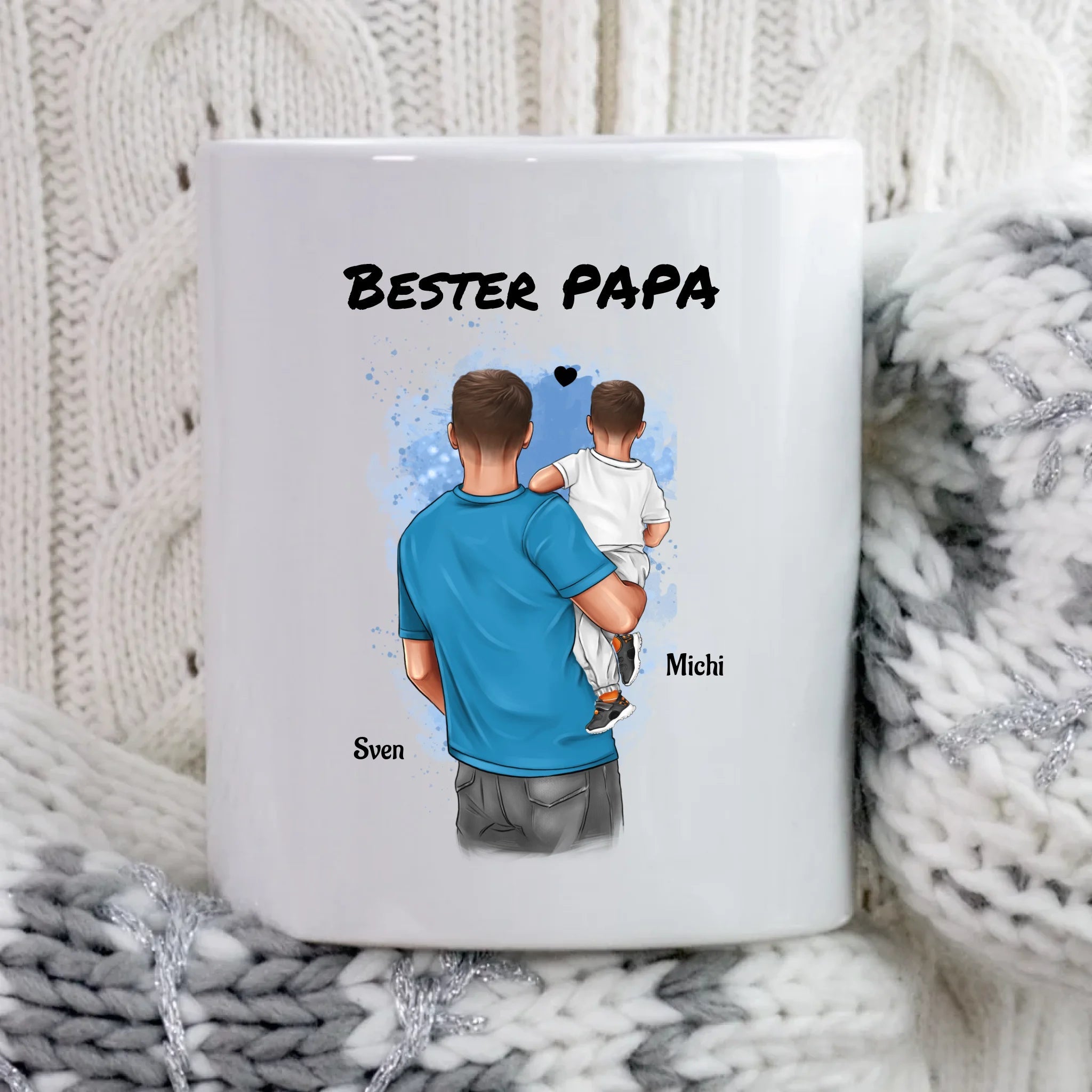 Bester Papa Tasse Geschenk mit Namen zum Geburtstag, Vatertag & Weihnachten - Cantty