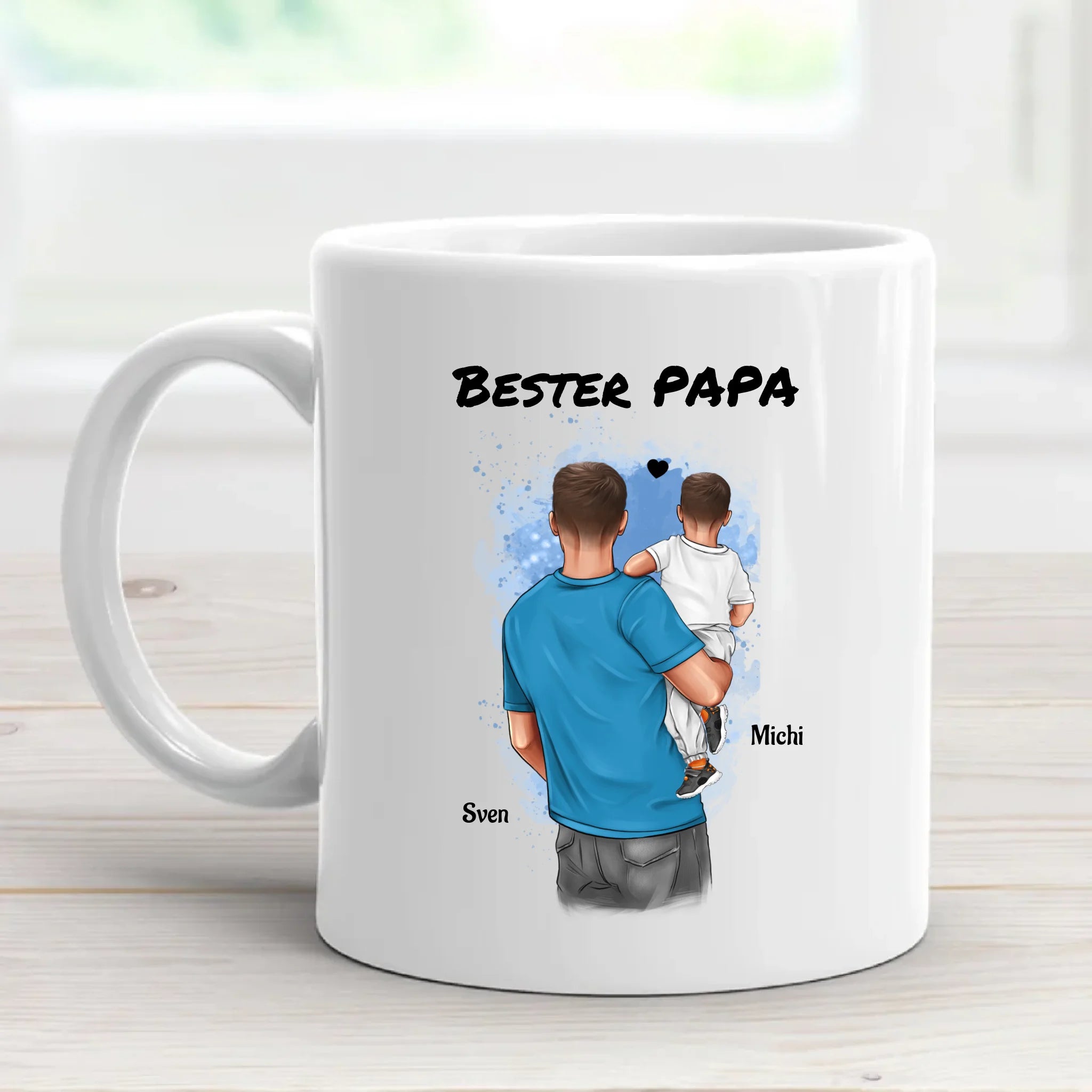 Bester Papa Tasse Geschenk mit Namen zum Geburtstag, Vatertag & Weihnachten - Cantty