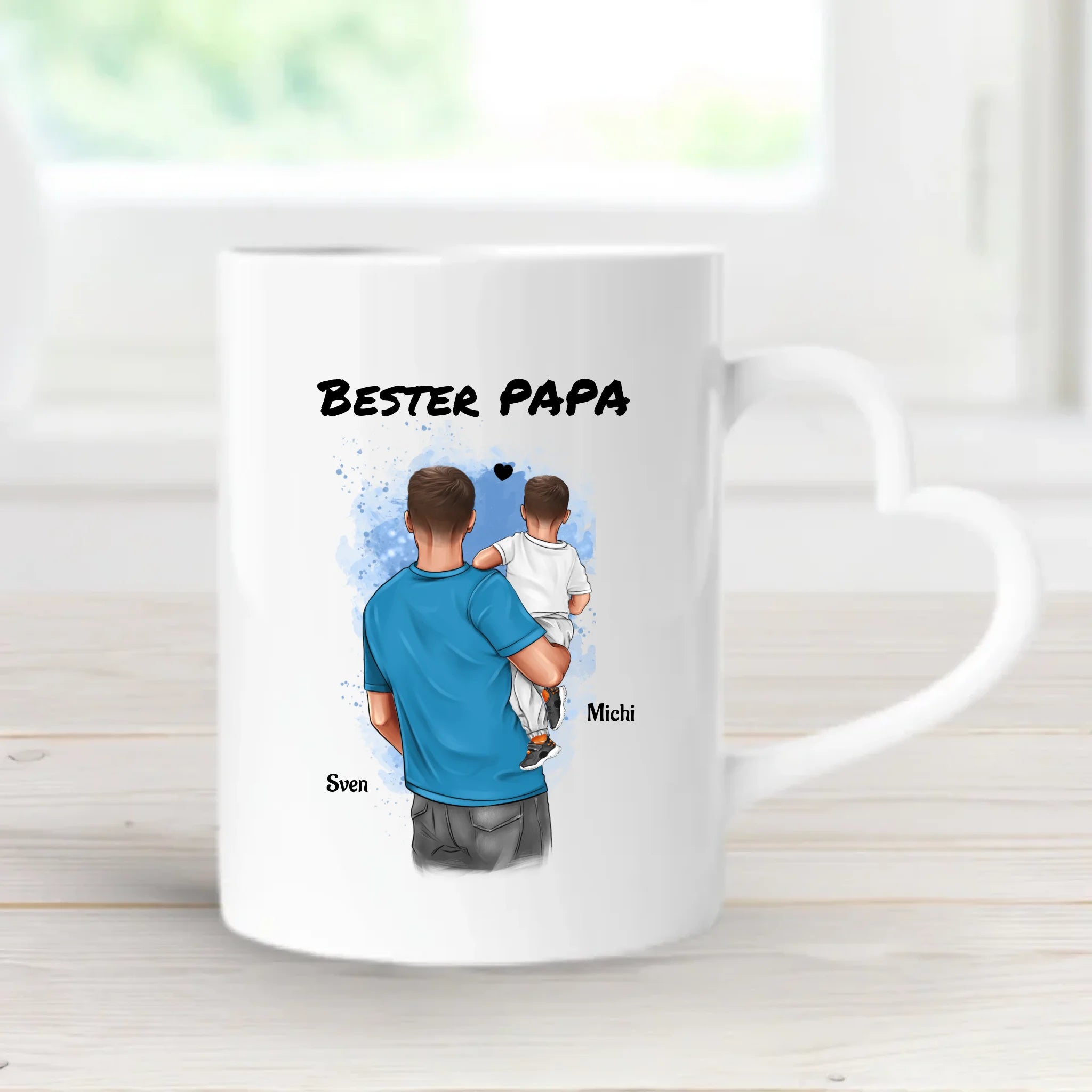 Bester Papa Tasse Geschenk mit Namen zum Geburtstag, Vatertag & Weihnachten - Cantty