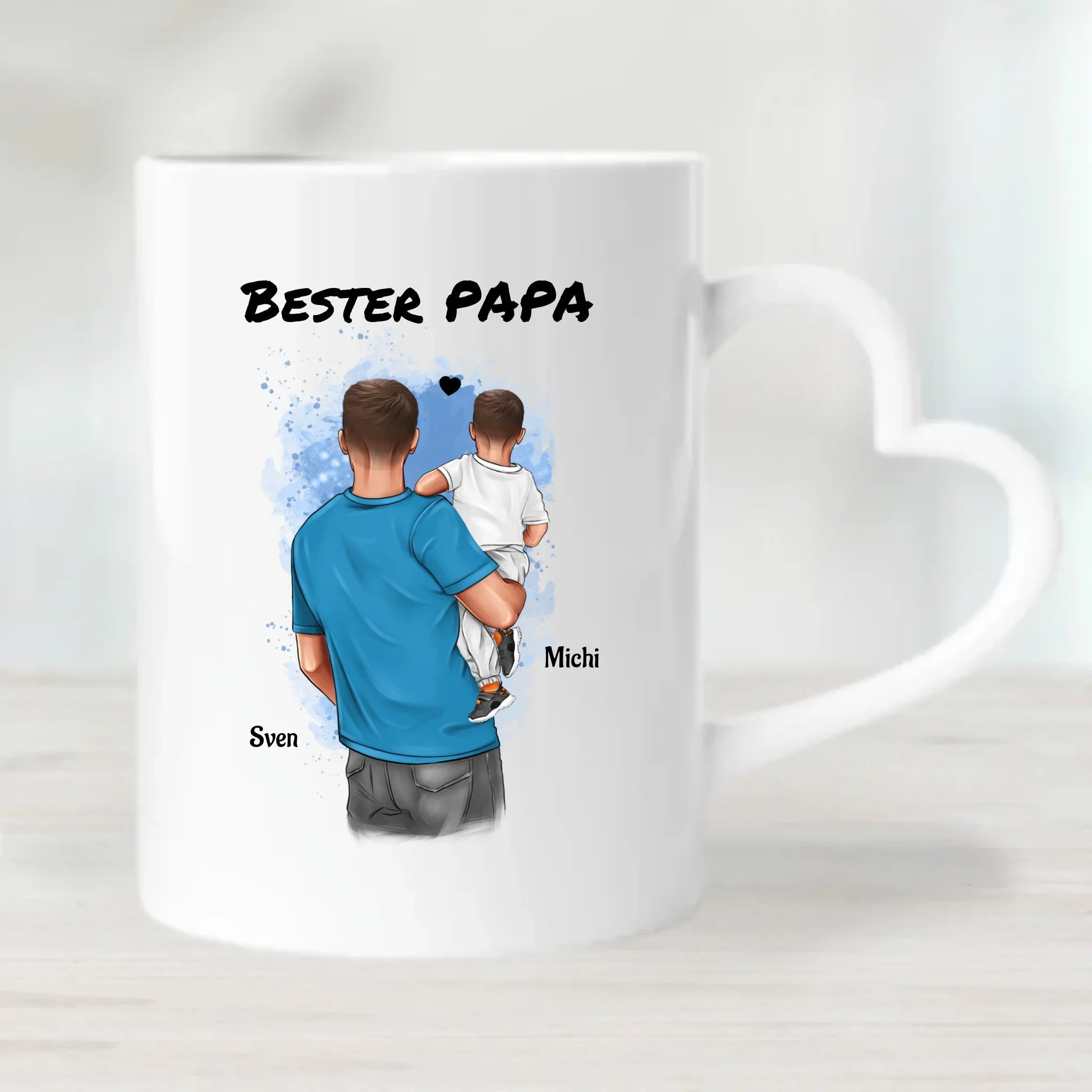 Bester Papa Tasse Geschenk mit Namen zum Geburtstag, Vatertag & Weihnachten - Cantty