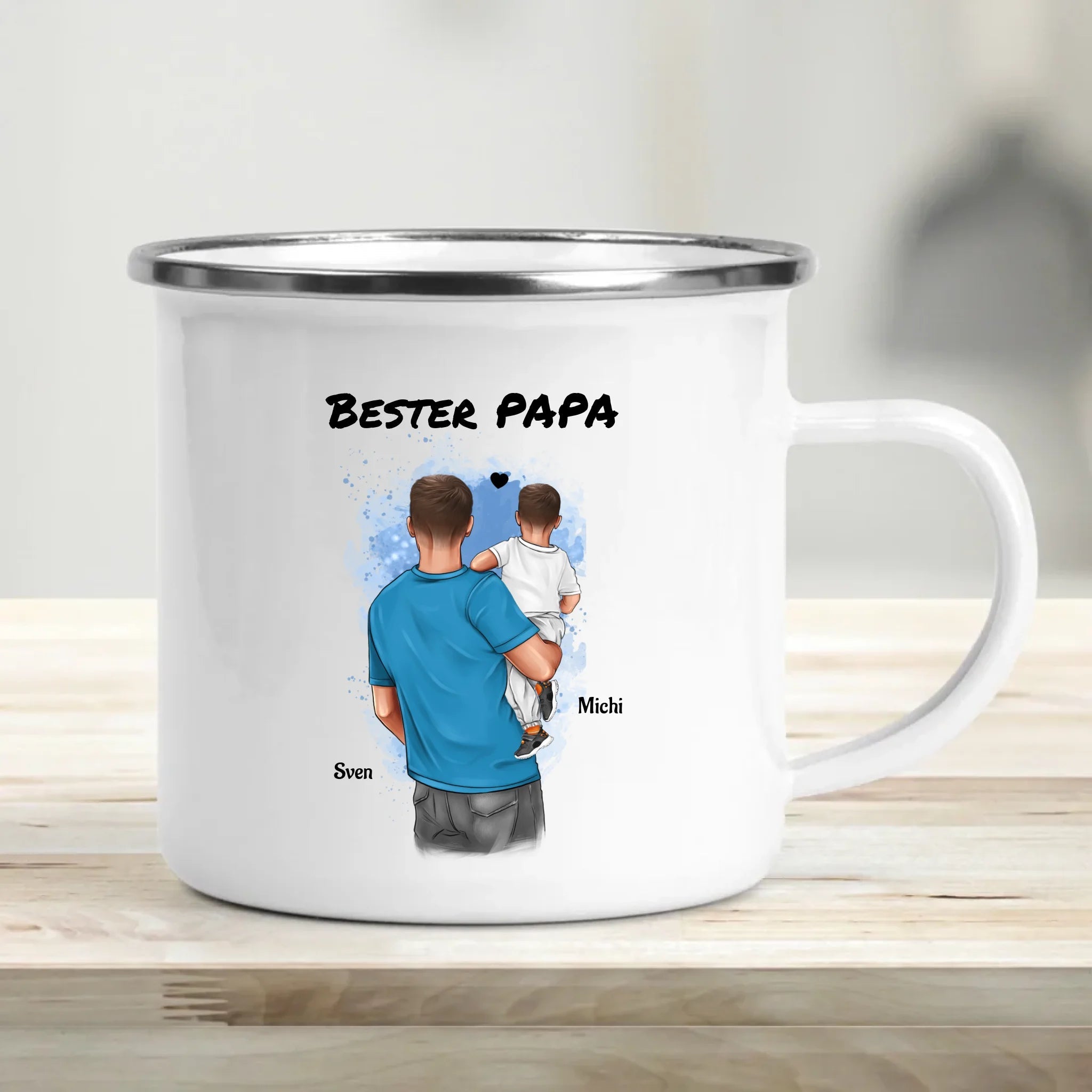 Bester Papa Tasse Geschenk mit Namen zum Geburtstag, Vatertag & Weihnachten - Cantty