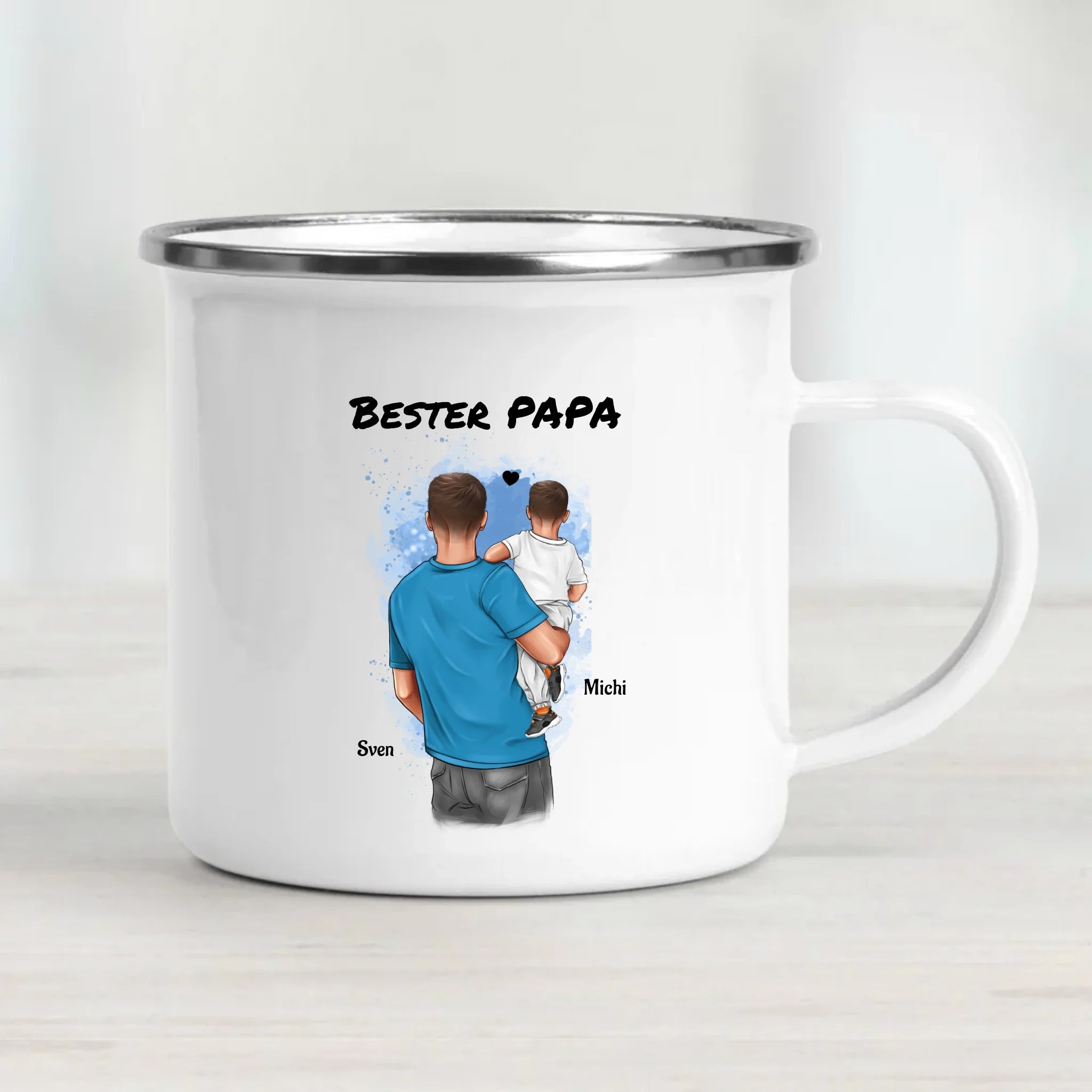 Bester Papa Tasse Geschenk mit Namen zum Geburtstag, Vatertag & Weihnachten - Cantty