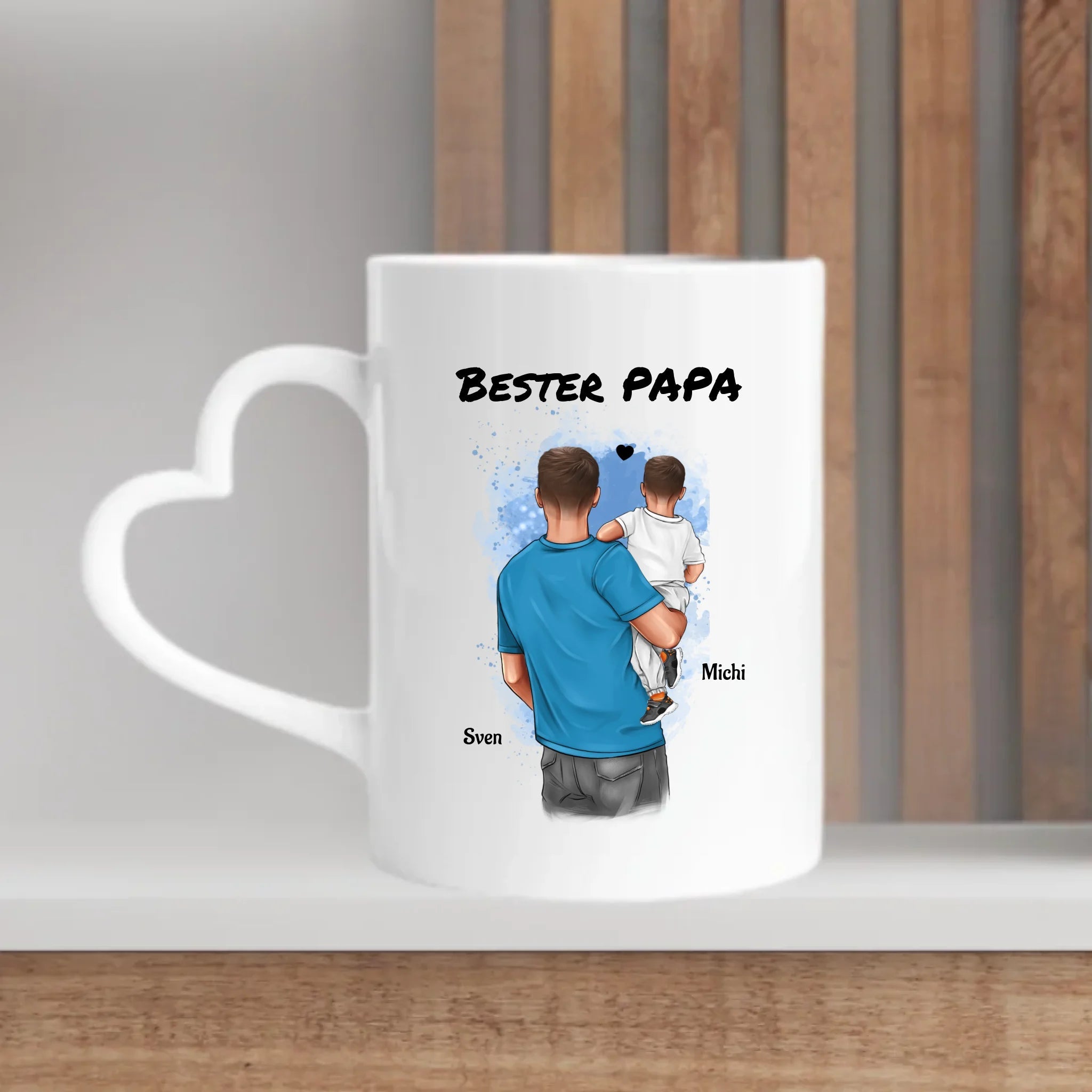 Bester Papa Tasse Geschenk mit Namen zum Geburtstag, Vatertag & Weihnachten - Cantty