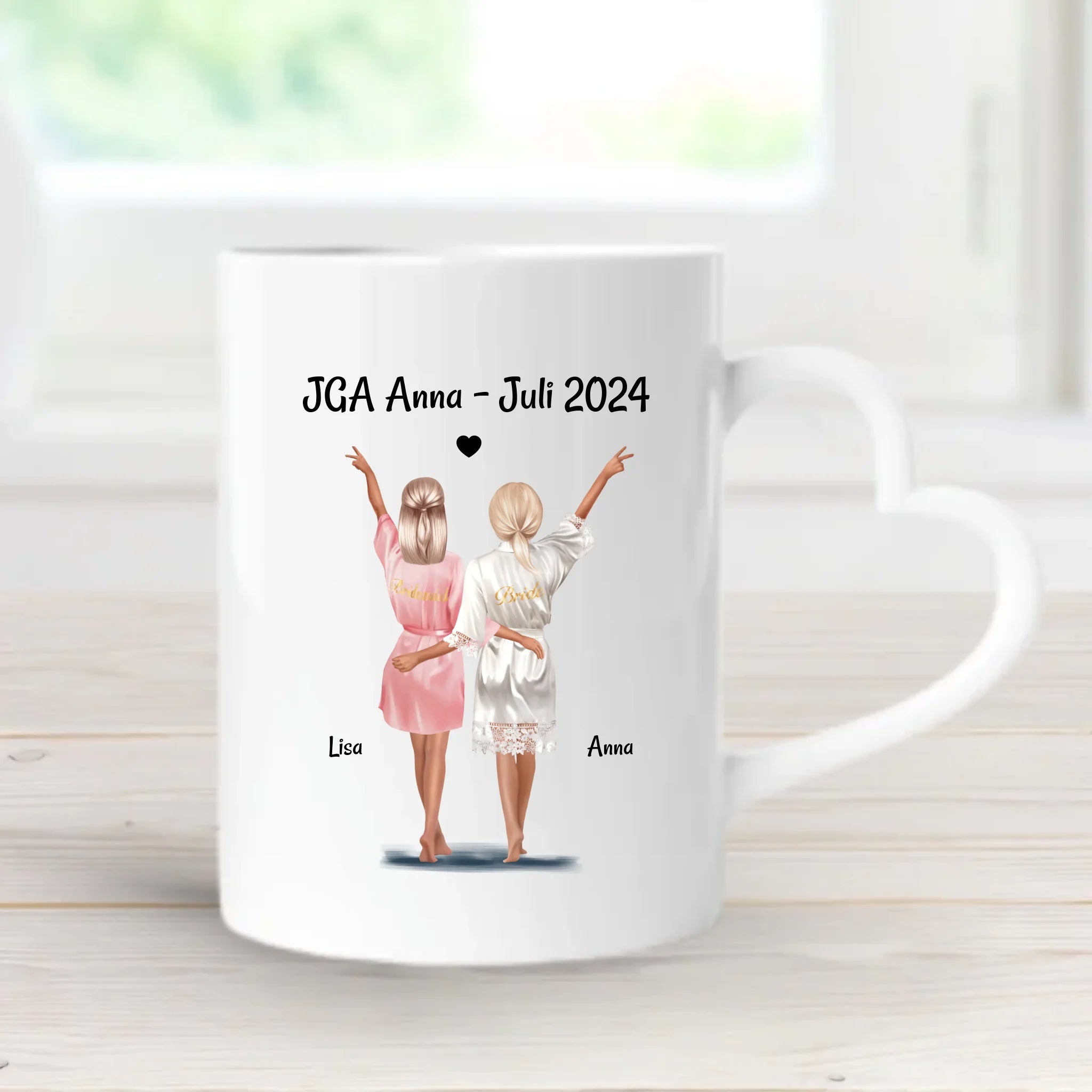Braut & Brautjungfer Tasse JGA Geschenk personalisiert - Cantty