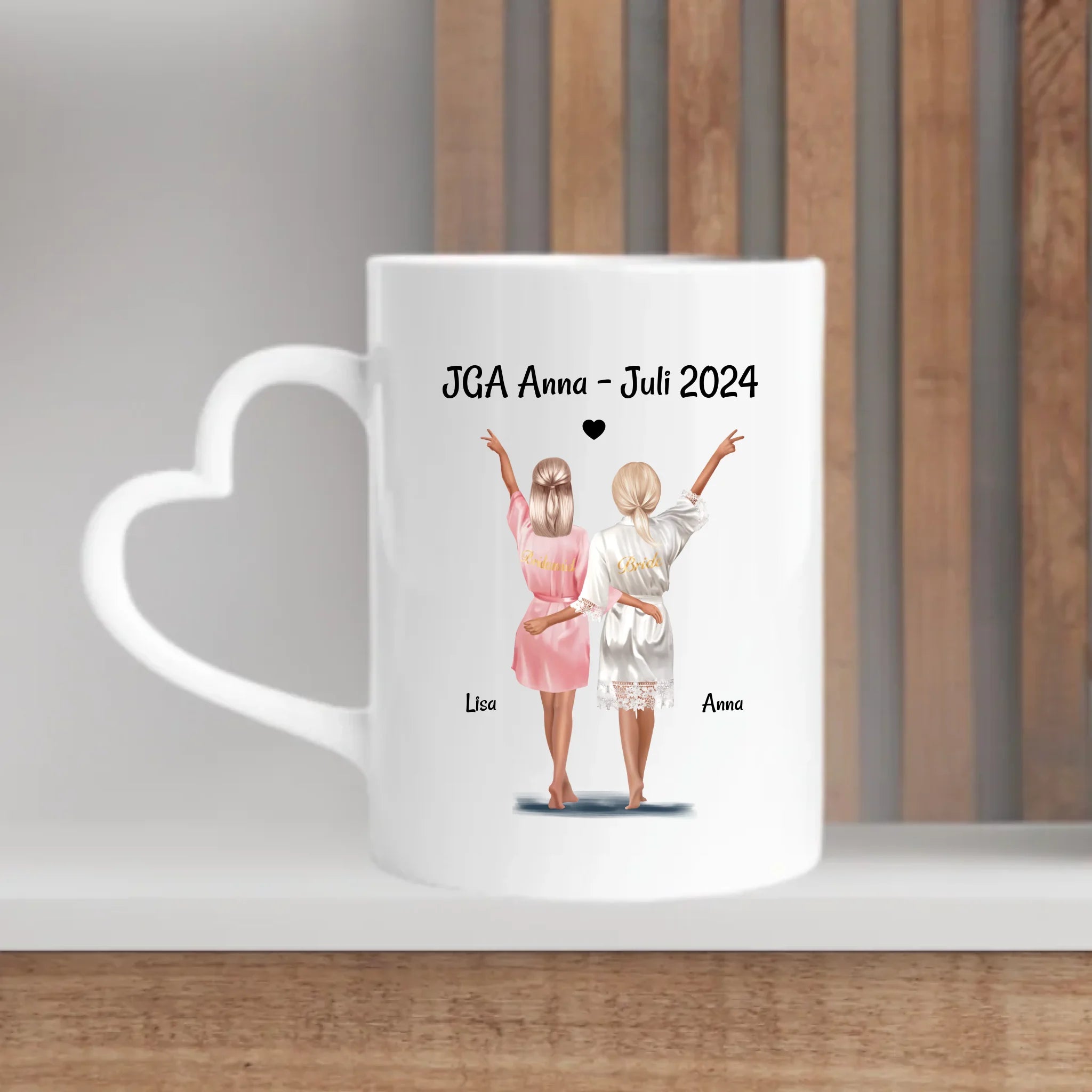 Braut & Brautjungfer Tasse JGA Geschenk personalisiert - Cantty
