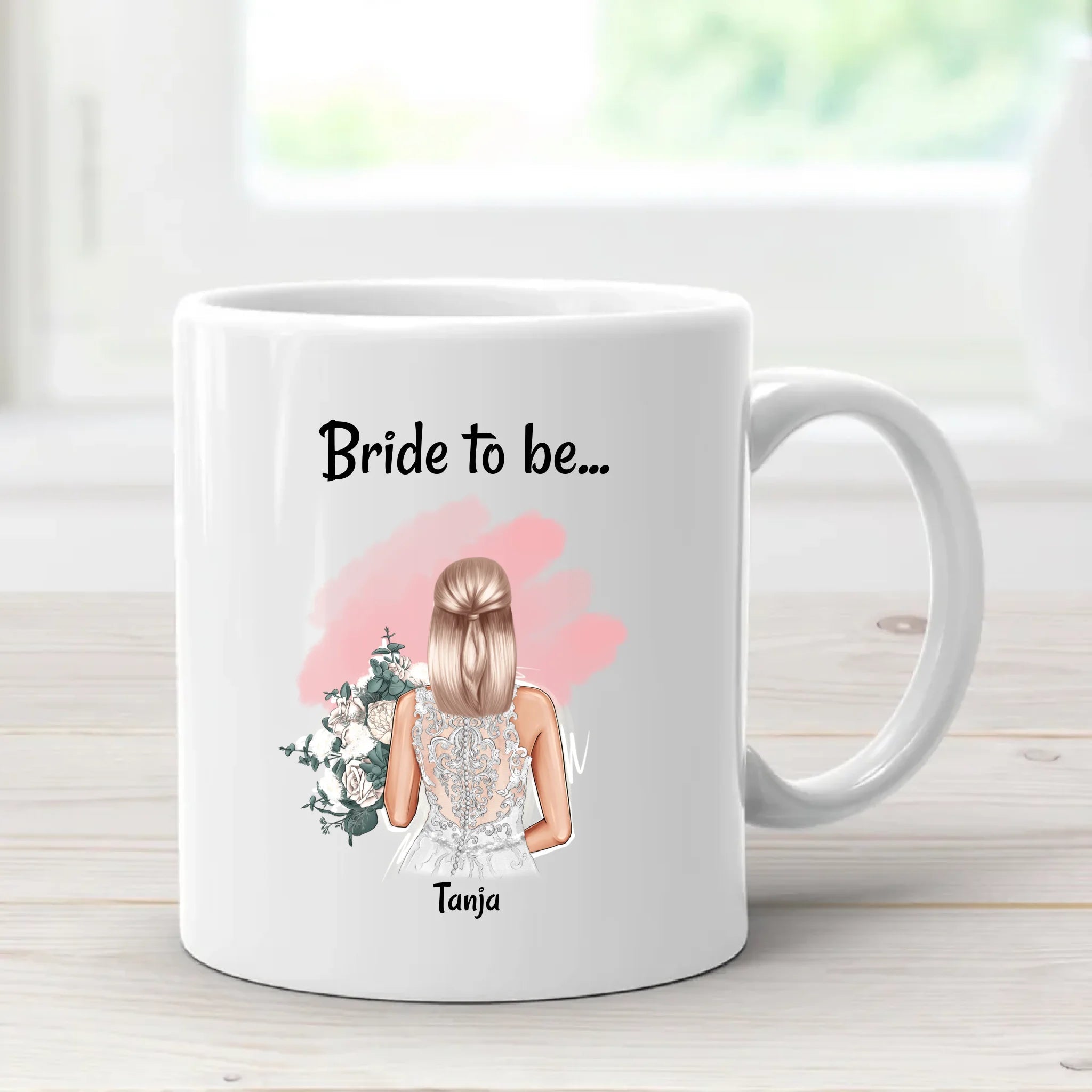 Braut Geschenk Tasse JGA & Hochzeit personalisiert - Cantty