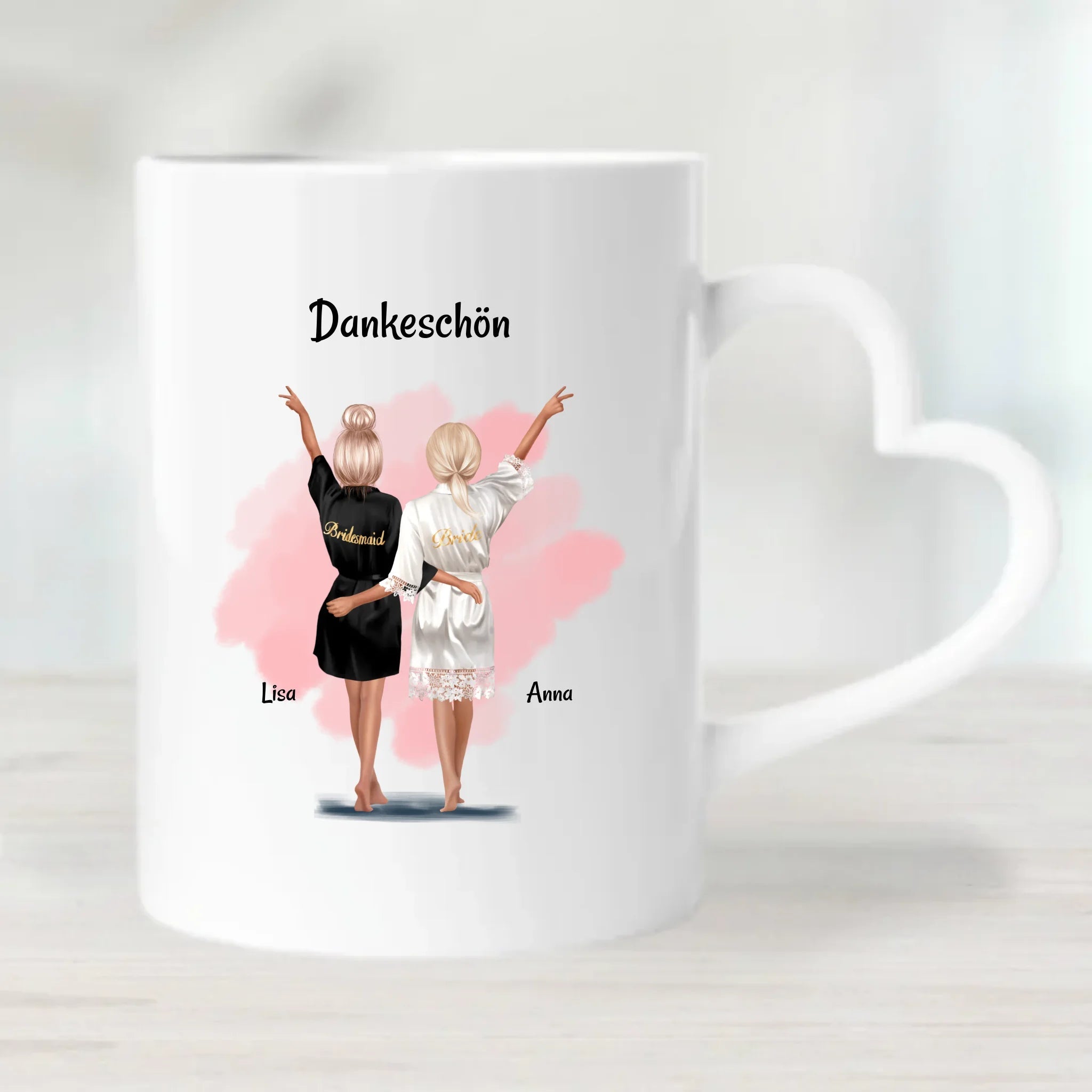 Brautjungfer Danke sagen Tasse Geschenk personalisiert - Cantty