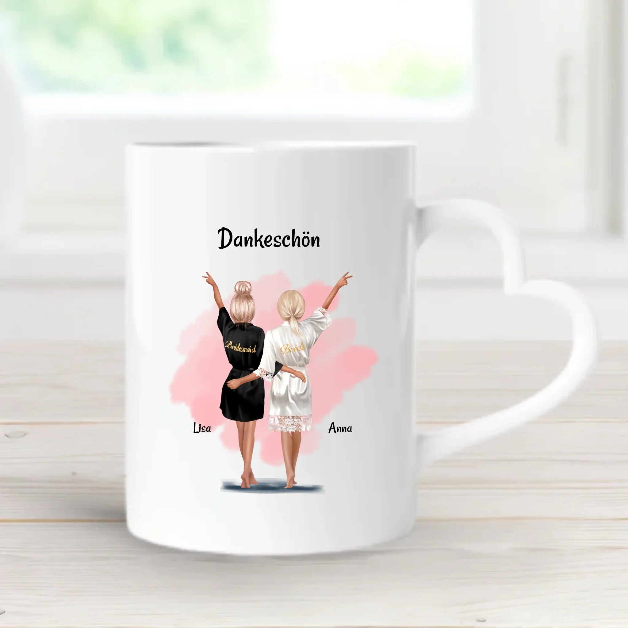 Brautjungfer Danke sagen Tasse Geschenk personalisiert - Cantty