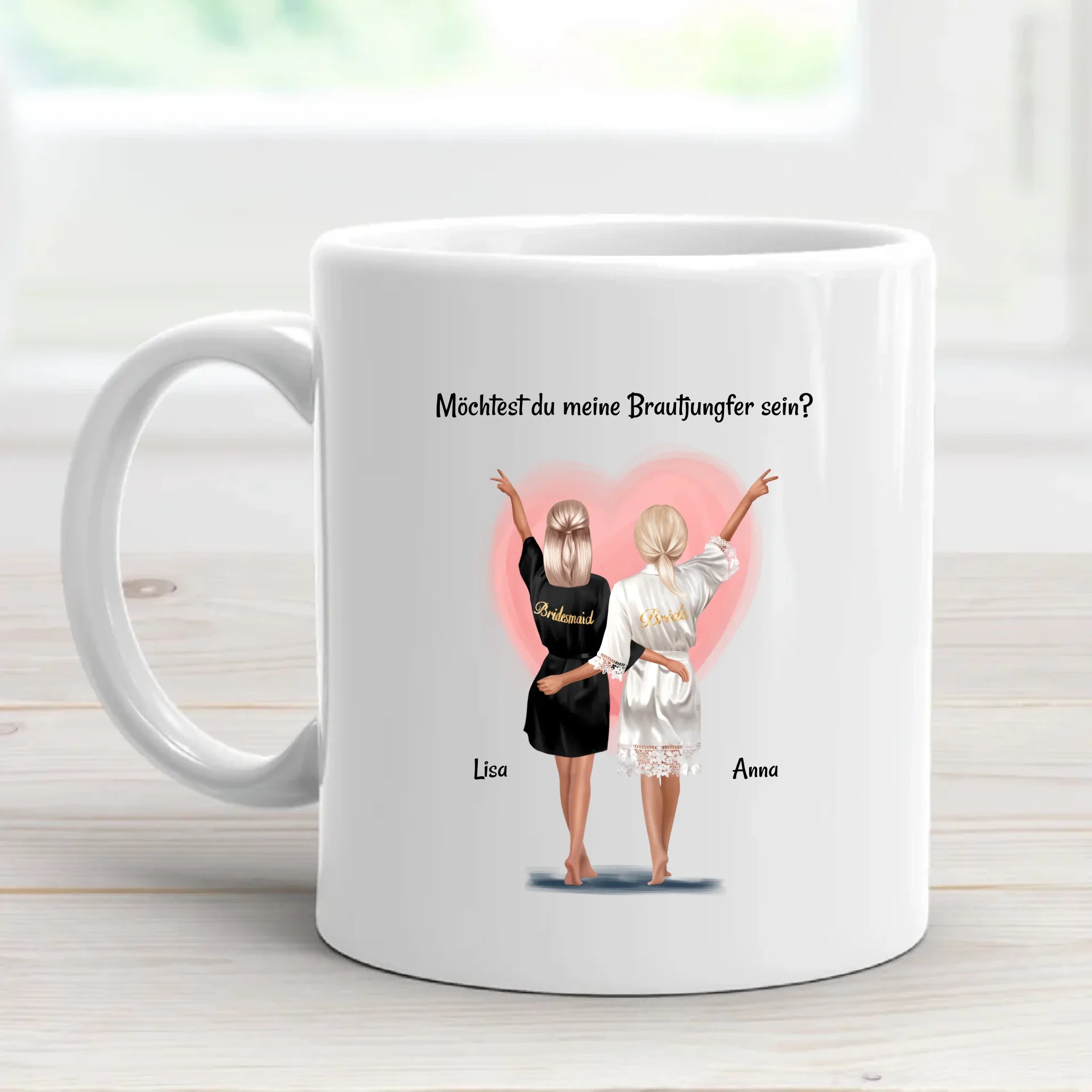 Brautjungfer fragen Tasse Geschenk personalisiert - Cantty
