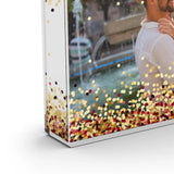 Brautpaar Acrylglas mit Konfetti Bild Geschenk personalisiert - Cantty