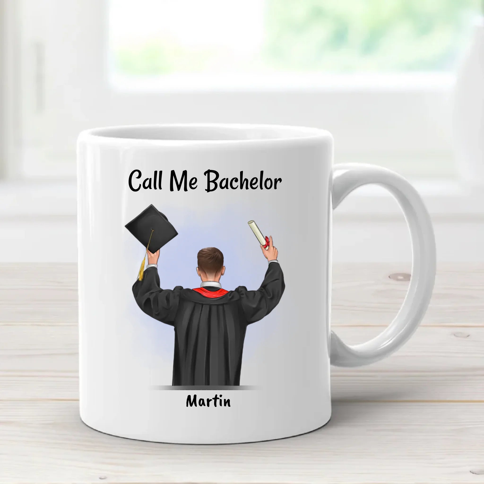 Call me Bachelor Tasse Junge Abschluss Geschenk - Cantty