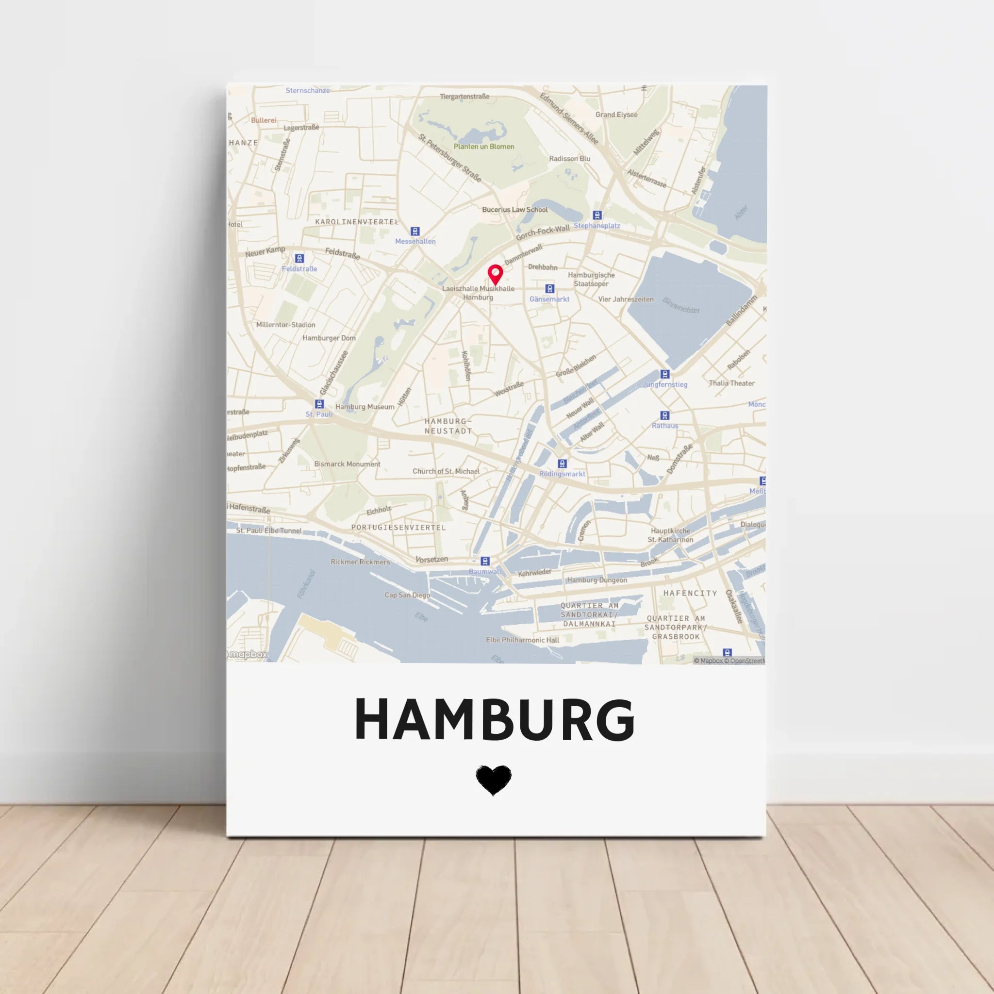 City Map Straßenkarte Stadtkarte Koordinatenposter personalisiert - Cantty