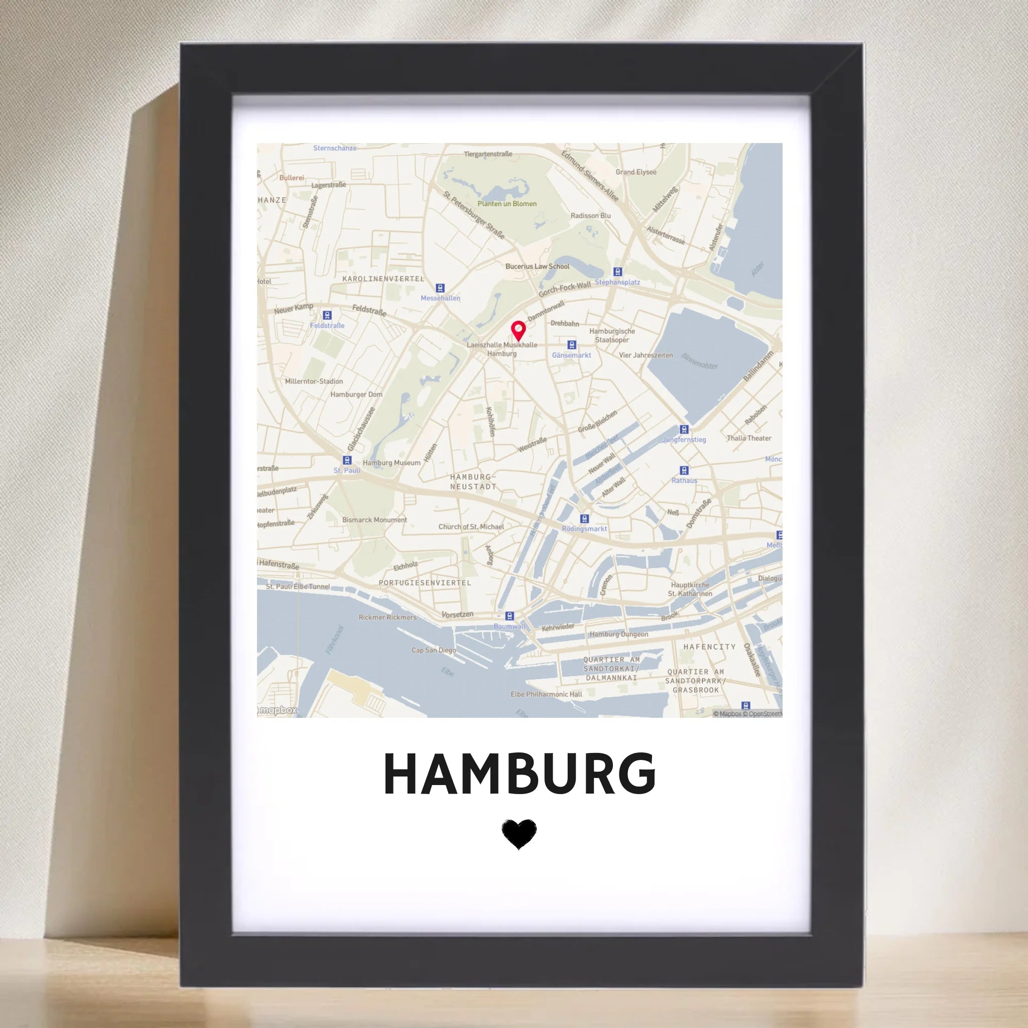 City Map Straßenkarte Stadtkarte Koordinatenposter personalisiert - Cantty