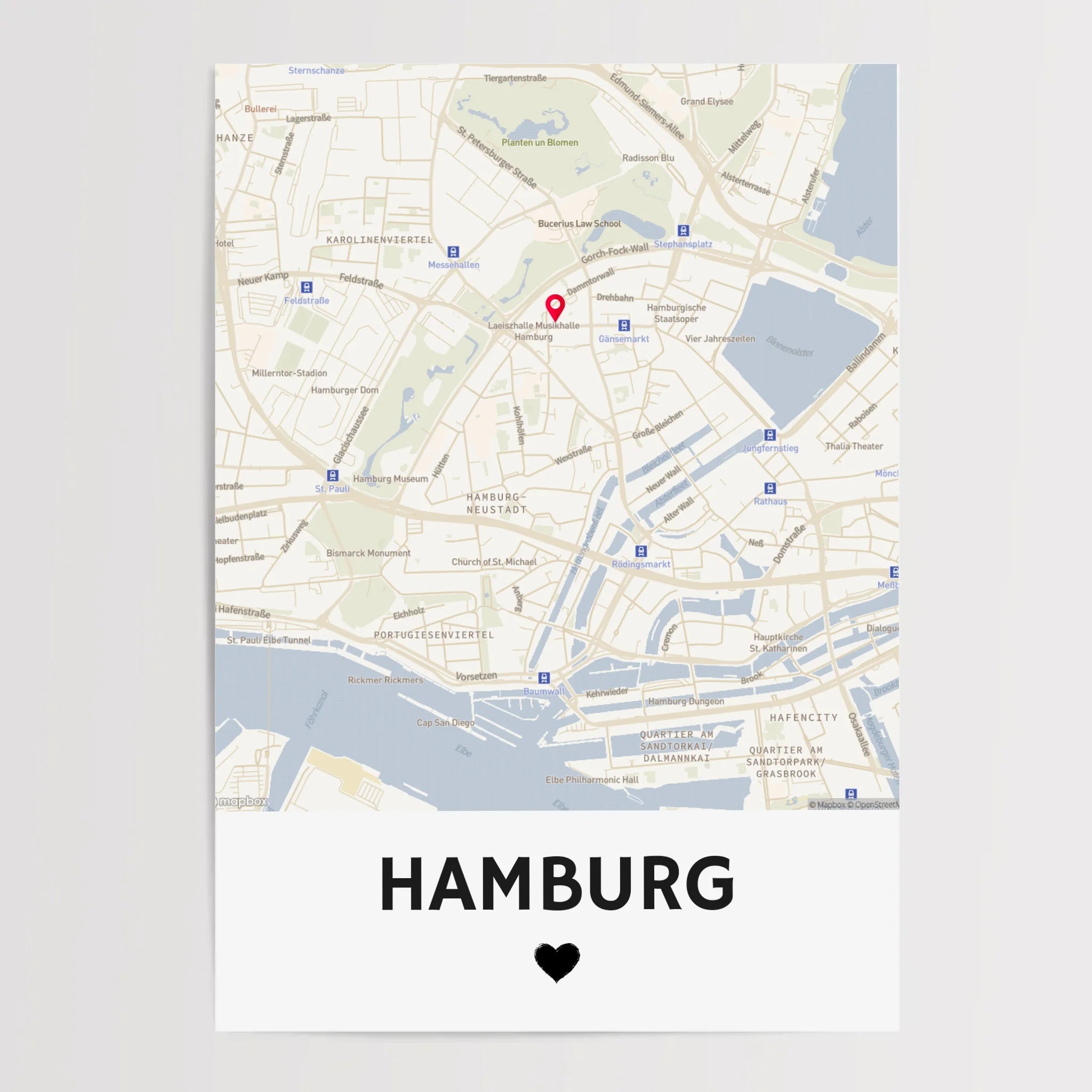 City Map Straßenkarte Stadtkarte Koordinatenposter personalisiert - Cantty