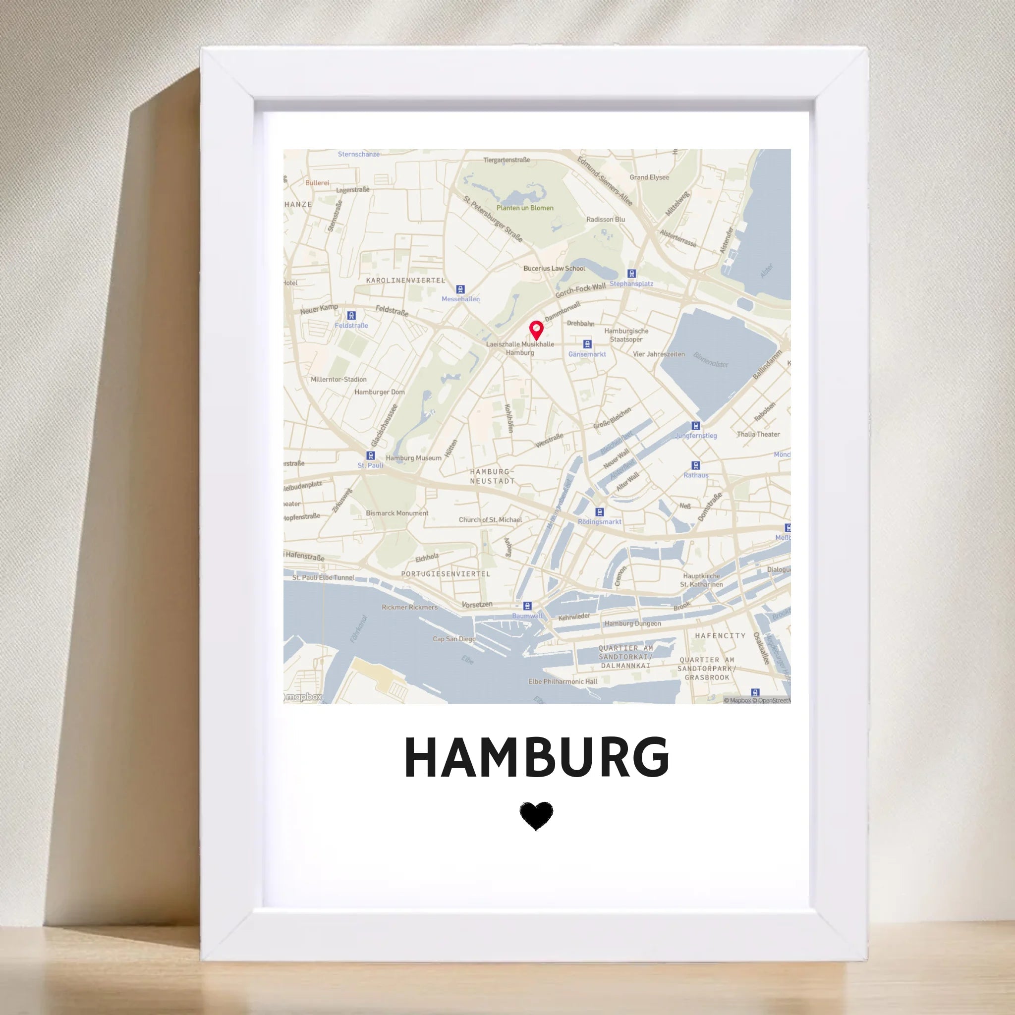 City Map Straßenkarte Stadtkarte Koordinatenposter personalisiert - Cantty
