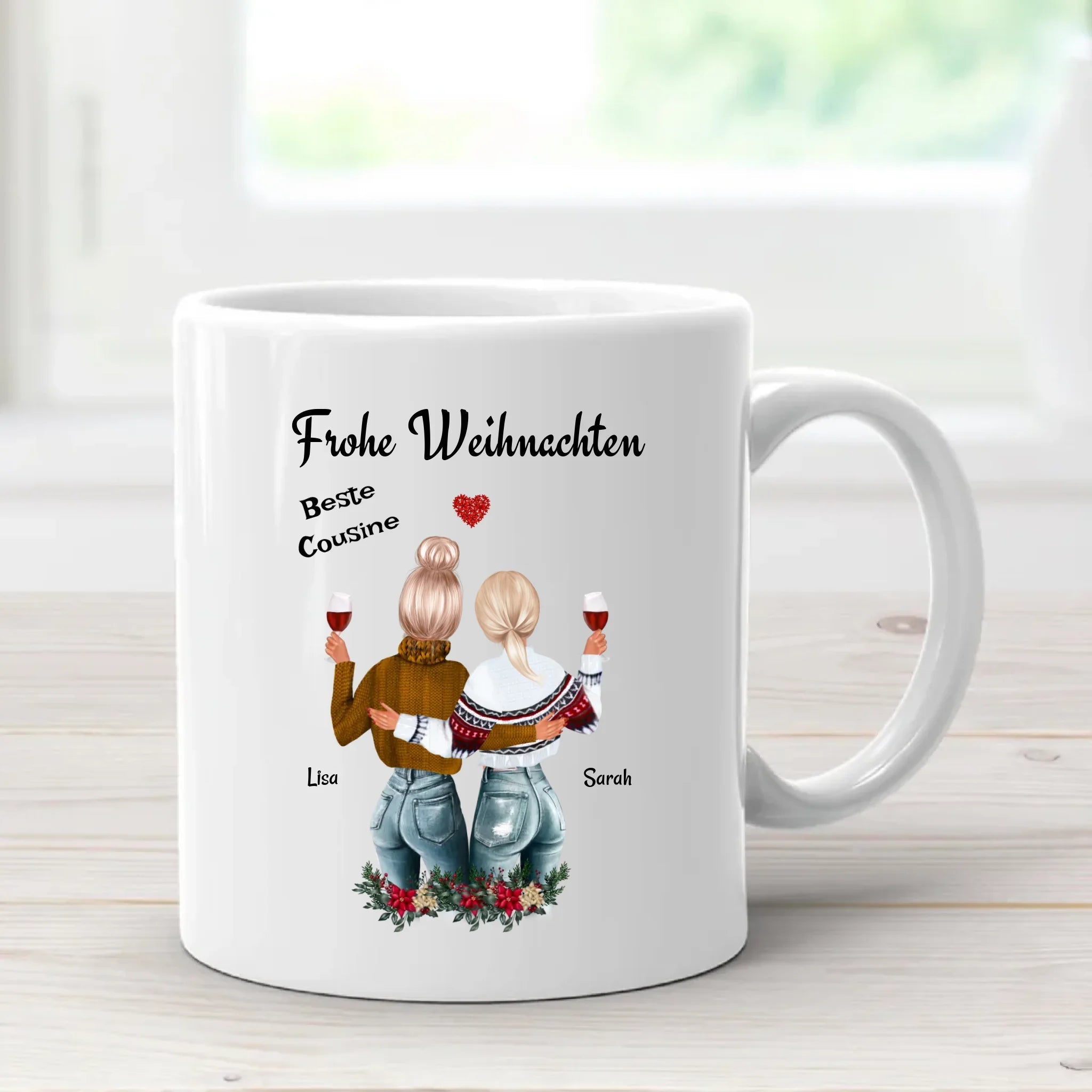Cousine Kaffeetasse & Emaille Tasse Weihnachtsgeschenk - Cantty