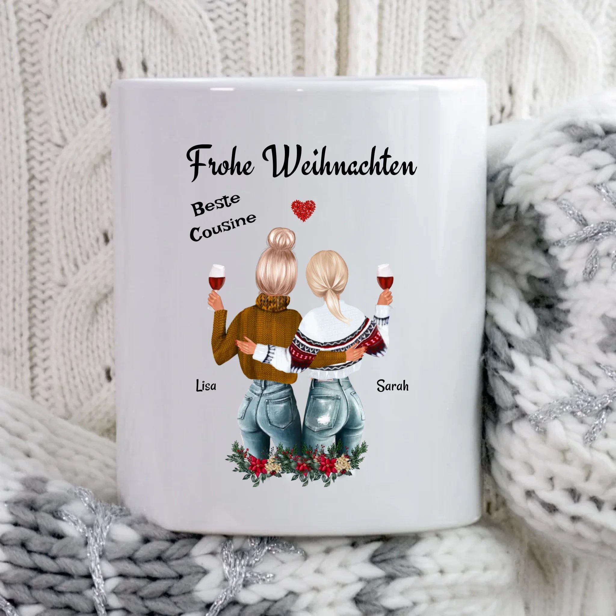 Cousine Kaffeetasse & Emaille Tasse Weihnachtsgeschenk - Cantty