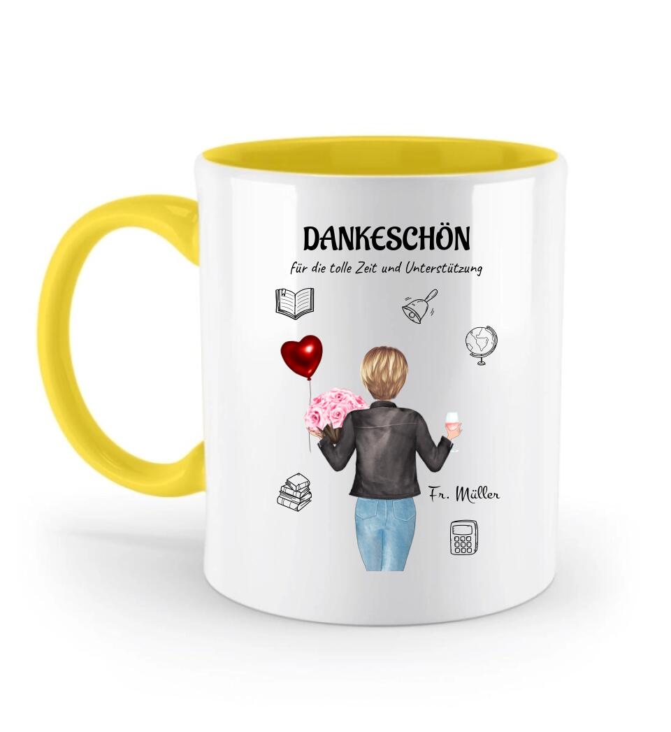 Danke Geschenk Tasse Lehrerin & Erzieherin personalisiert - Cantty