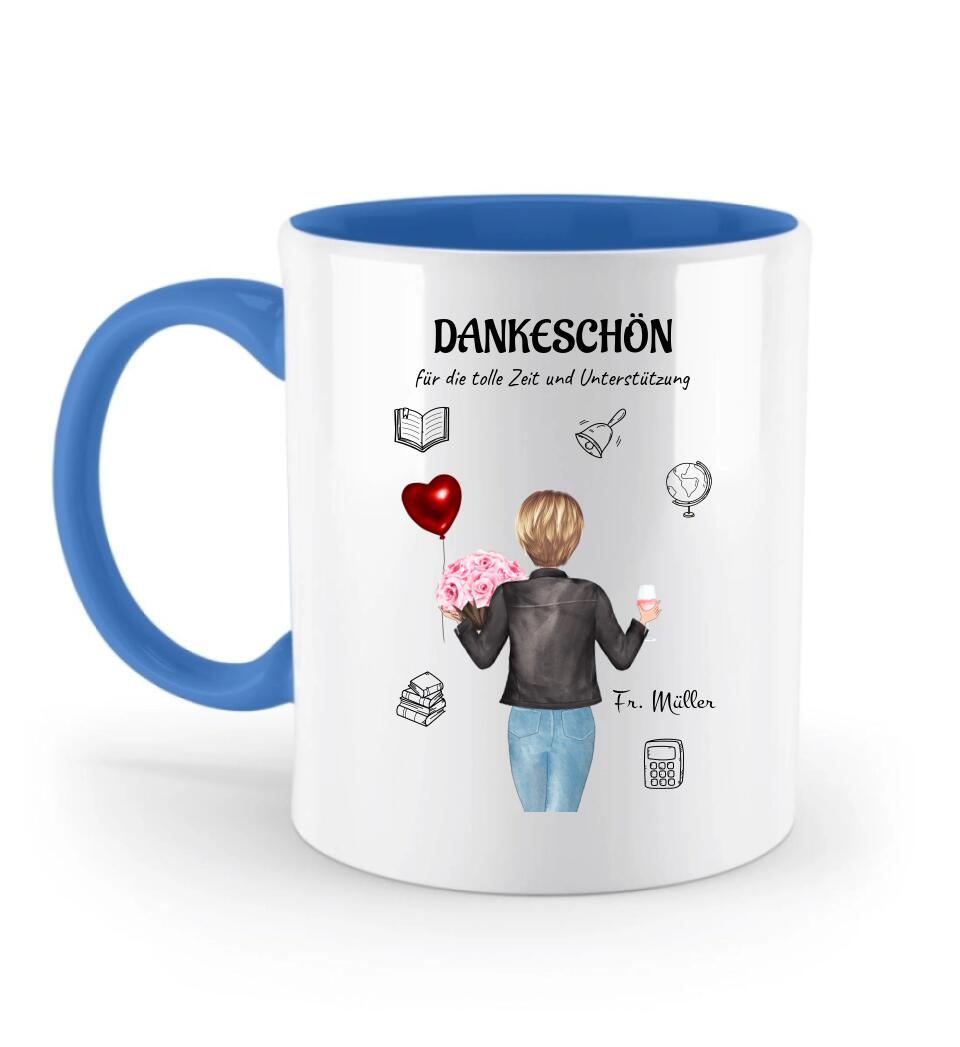 Danke Geschenk Tasse Lehrerin & Erzieherin personalisiert - Cantty