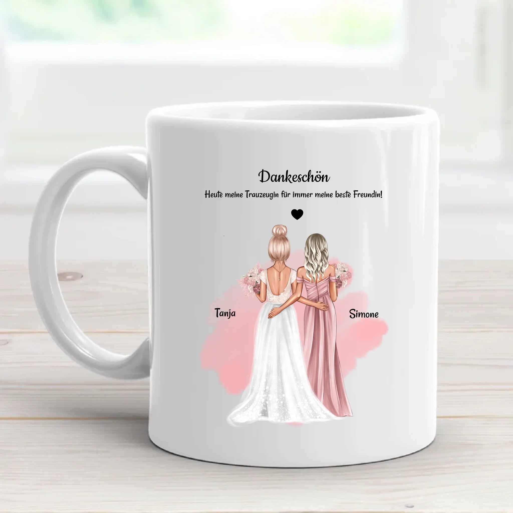 Dankeschön Tasse für Trauzeugin mit Namen & Spruch - Cantty