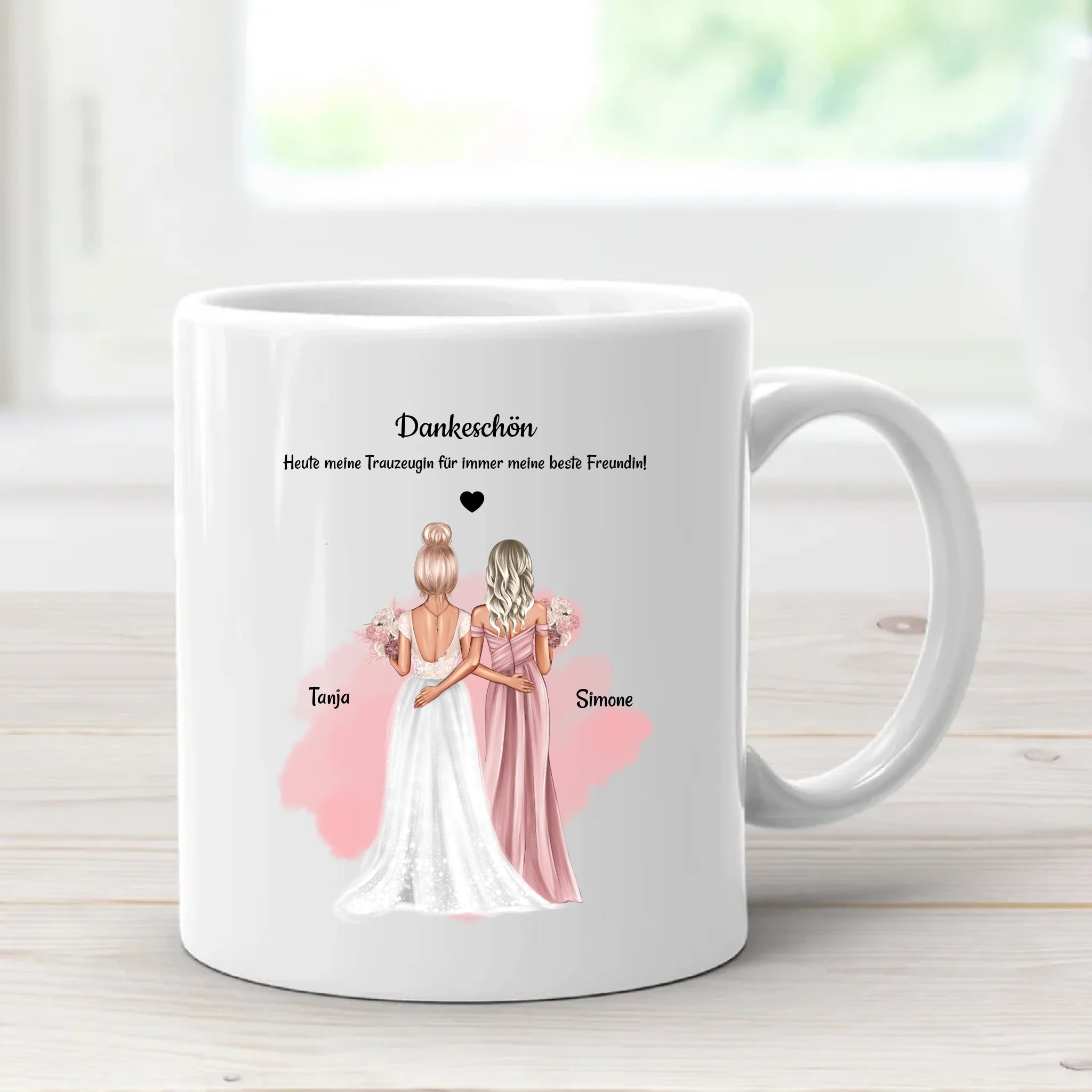 Dankeschön Tasse für Trauzeugin mit Namen & Spruch - Cantty