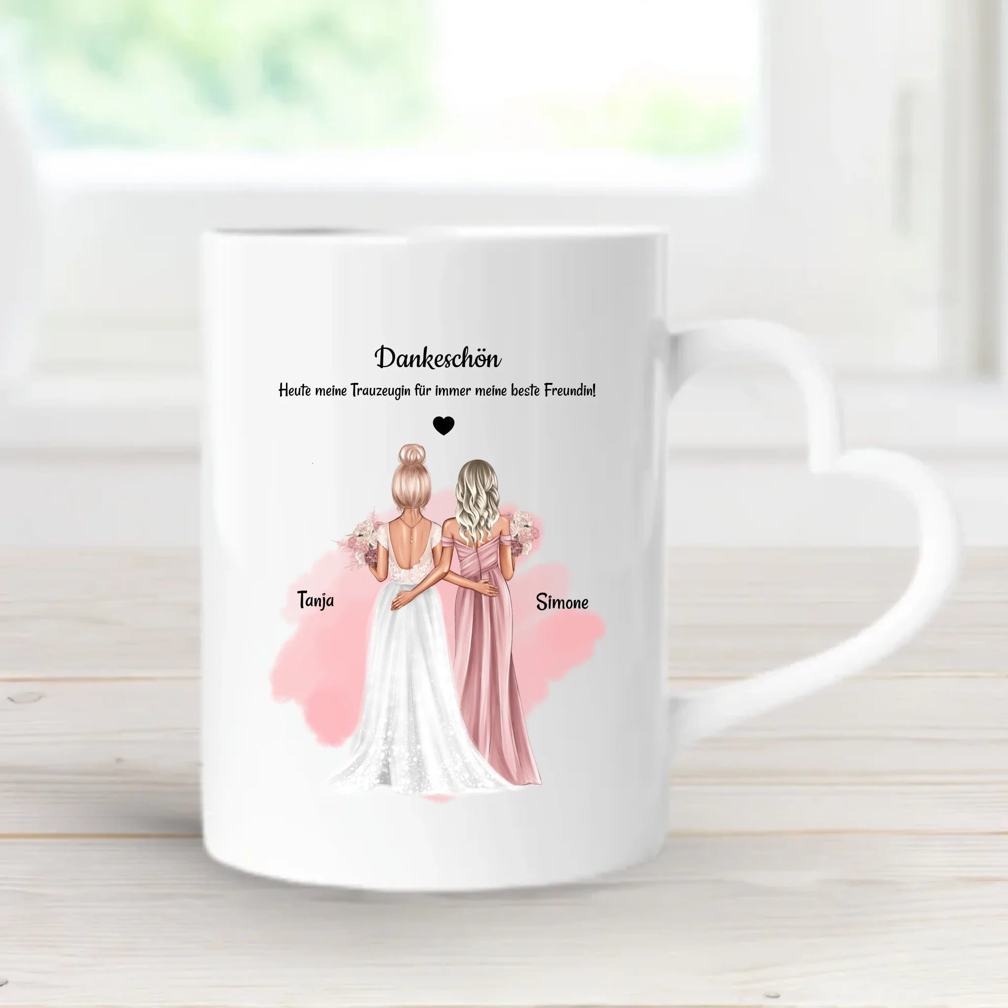 Dankeschön Tasse für Trauzeugin mit Namen & Spruch - Cantty