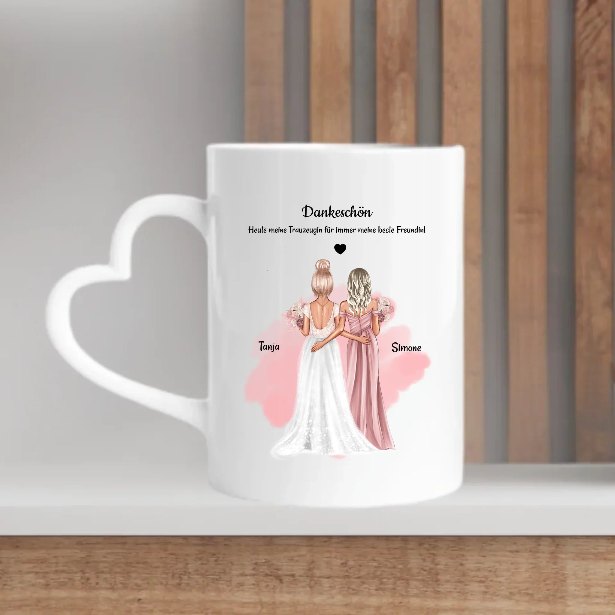 Dankeschön Tasse für Trauzeugin mit Namen & Spruch - Cantty