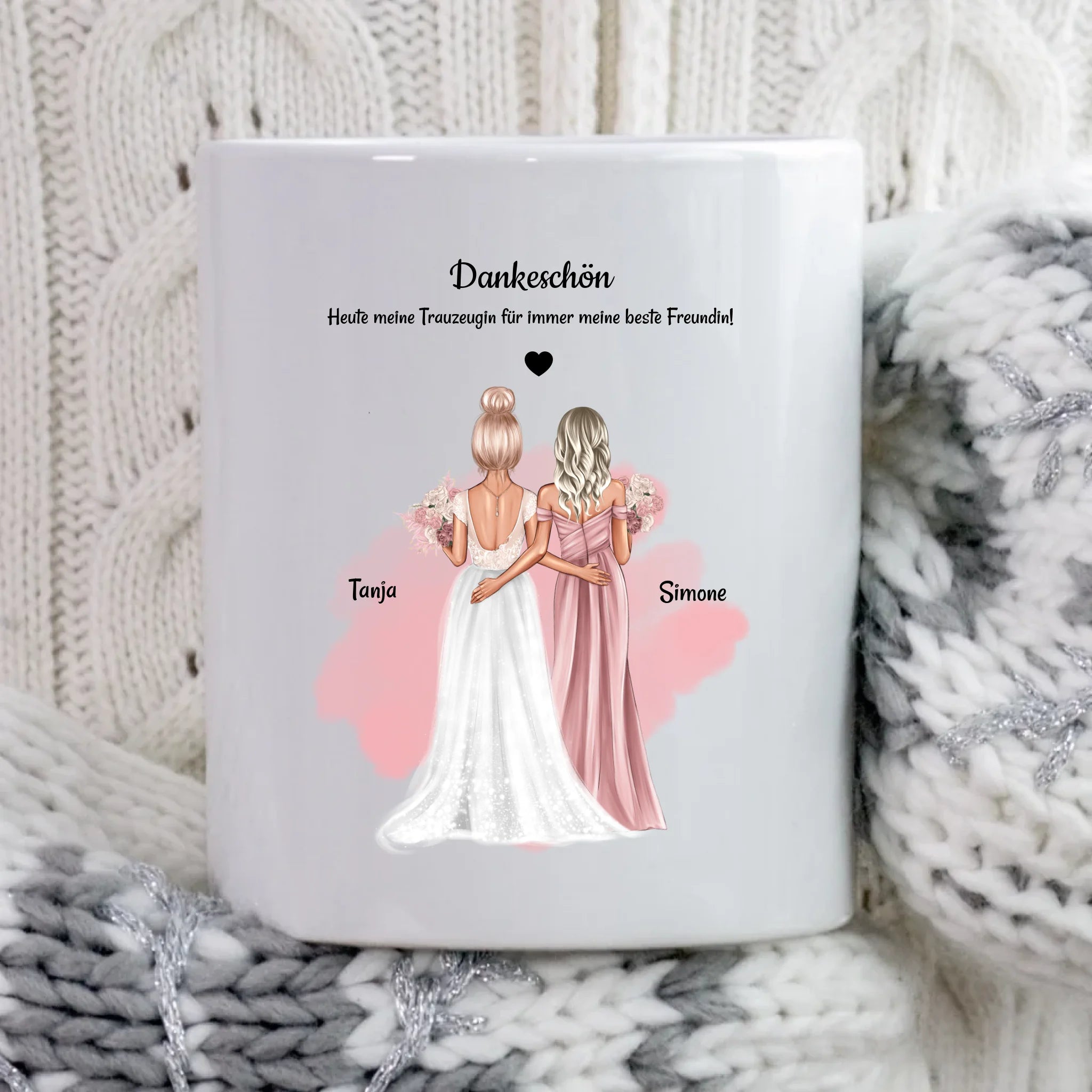 Dankeschön Tasse für Trauzeugin mit Namen & Spruch - Cantty