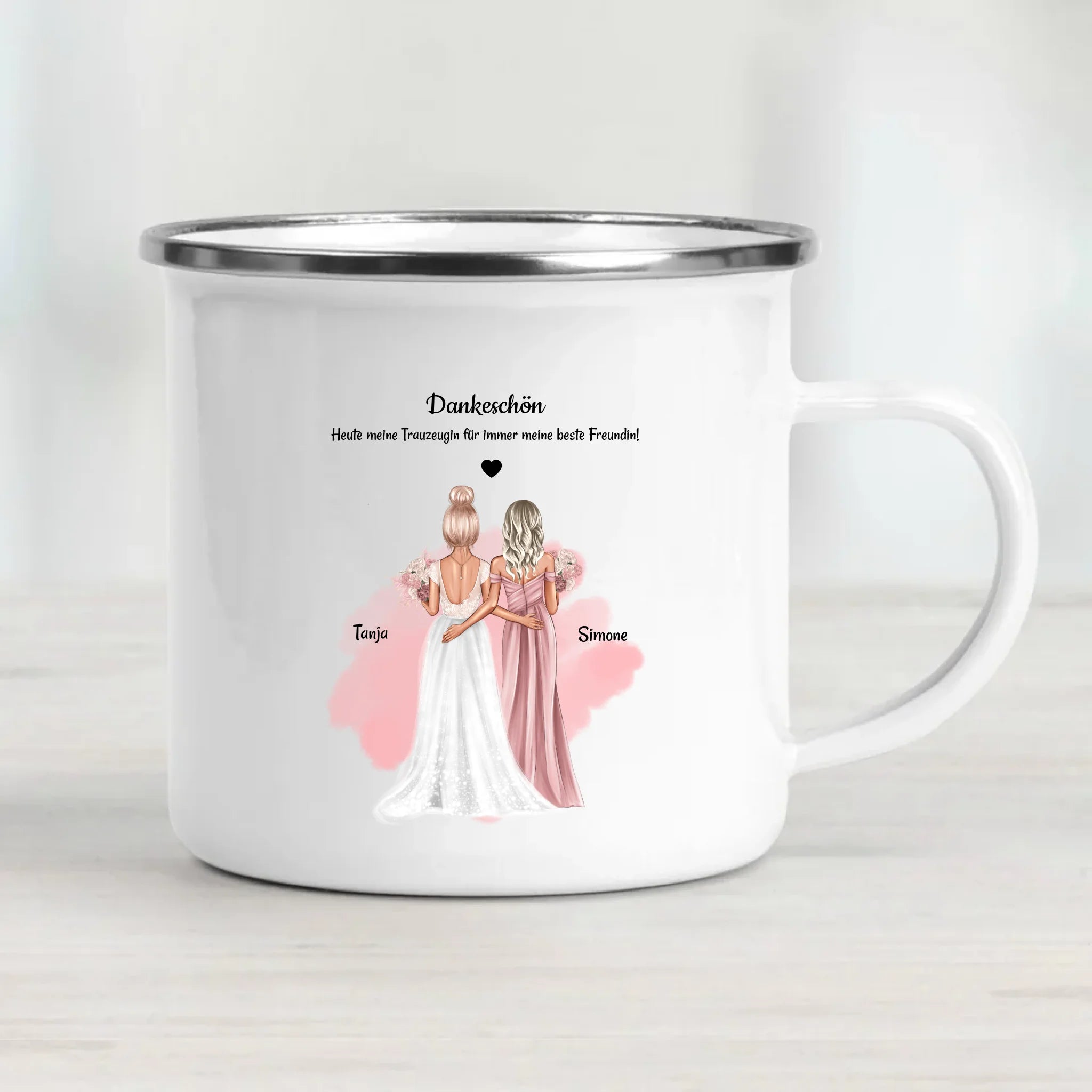 Dankeschön Tasse für Trauzeugin mit Namen & Spruch - Cantty