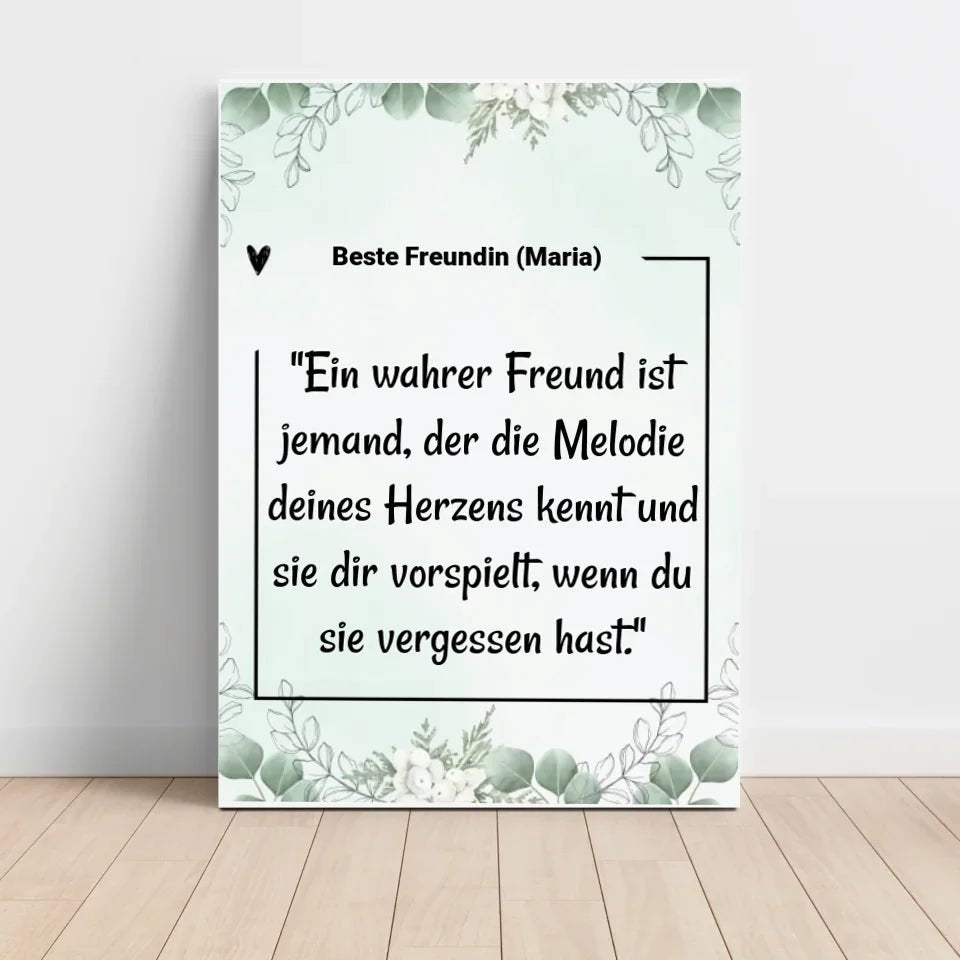 Definition beste Freundin Poster mit Spruch personalisiert - Cantty