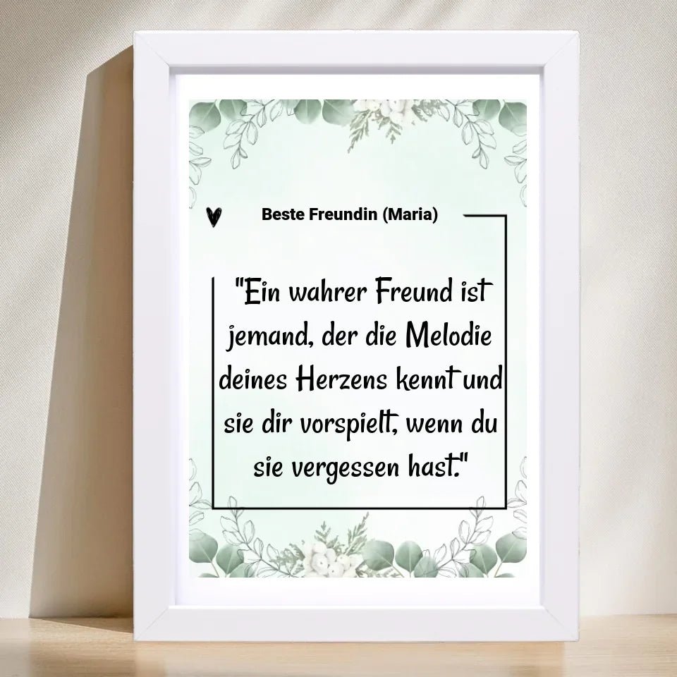 Definition beste Freundin Poster mit Spruch personalisiert - Cantty