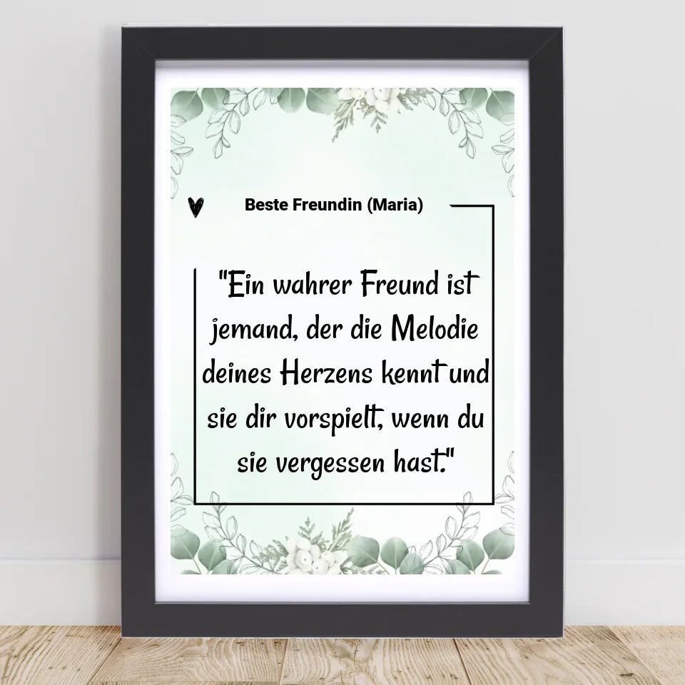 Definition beste Freundin Poster mit Spruch personalisiert - Cantty