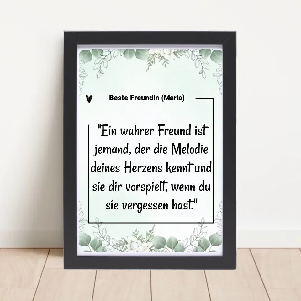 Definition beste Freundin Poster mit Spruch personalisiert - Cantty