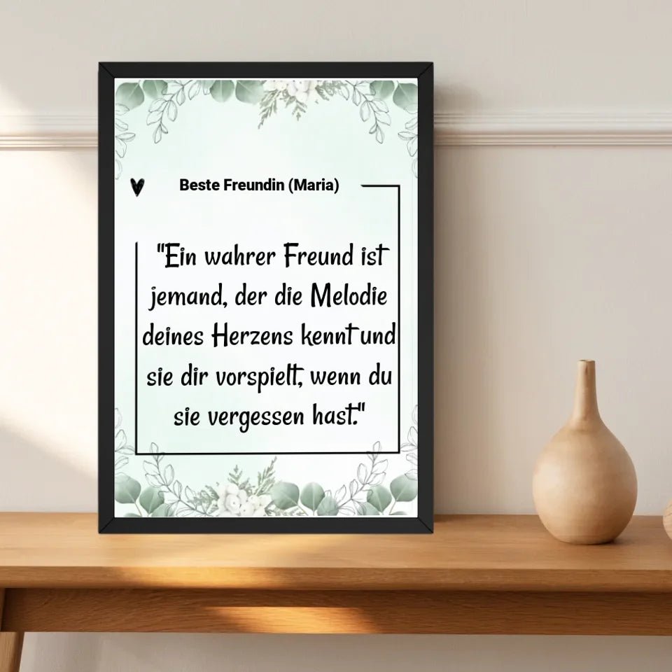 Definition beste Freundin Poster mit Spruch personalisiert - Cantty