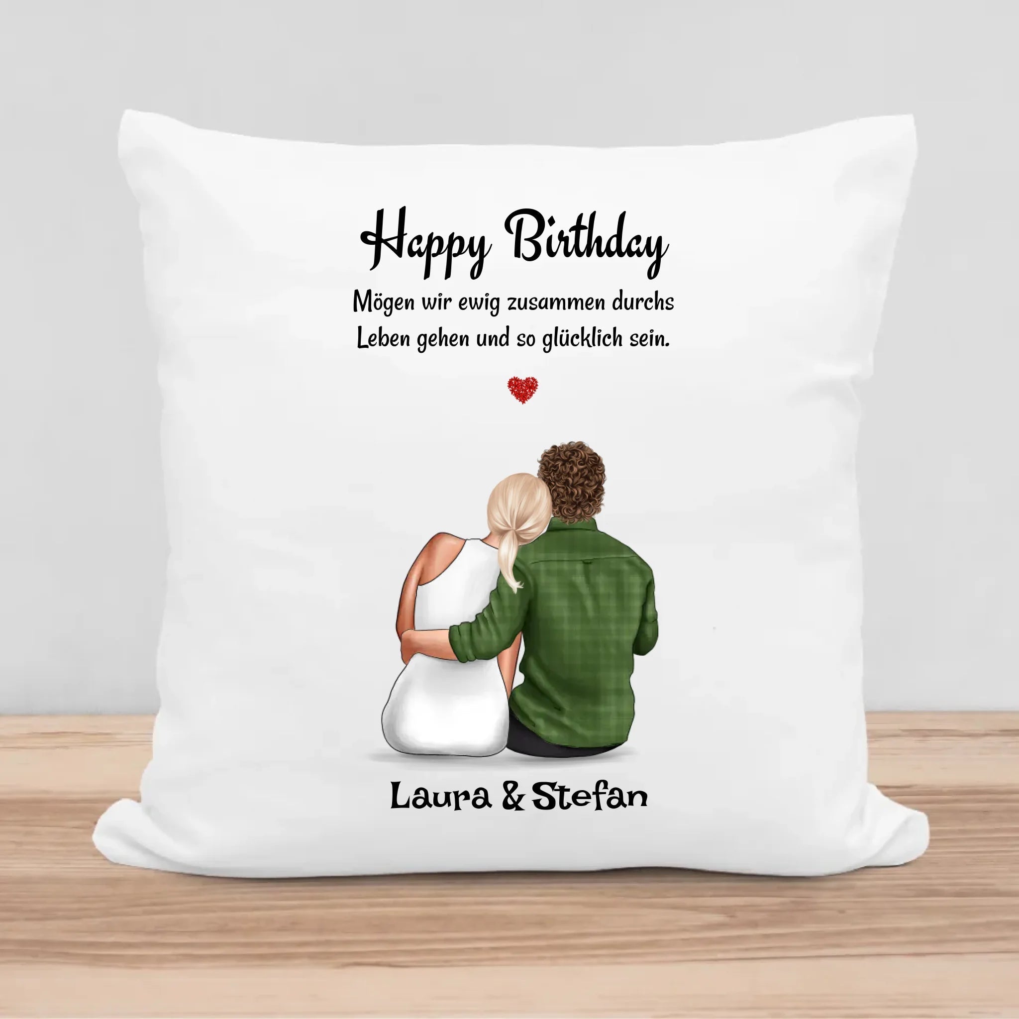 Ehefrau Geburtstagsgeschenk Kissen Bild personalisiert - Cantty