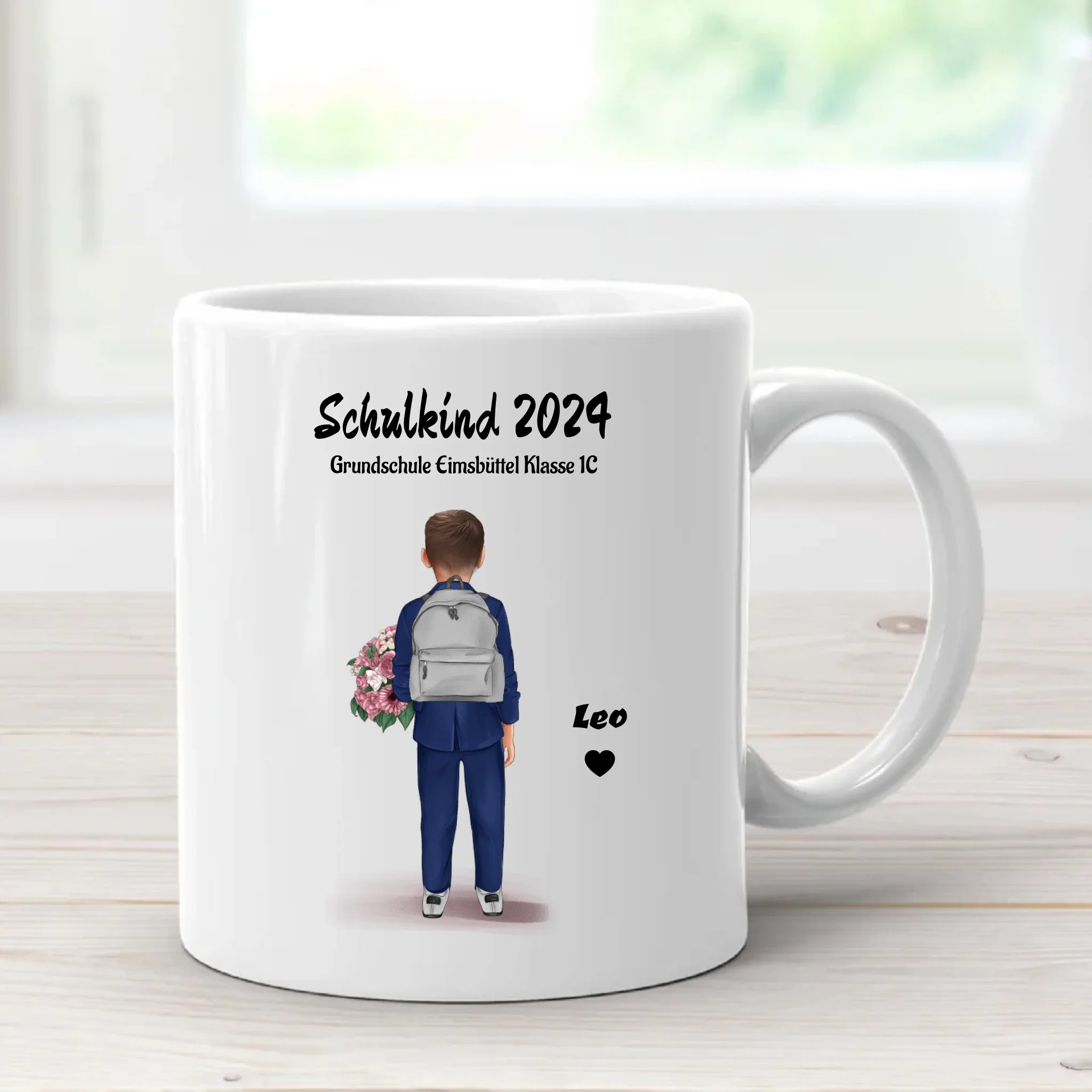 Einschulung Junge Schulkind Tasse Geschenk personalisiert - Cantty