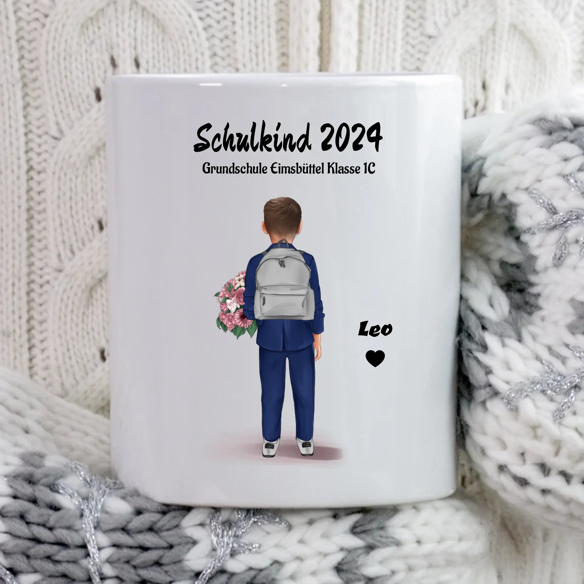 Einschulung Junge Schulkind Tasse Geschenk personalisiert - Cantty