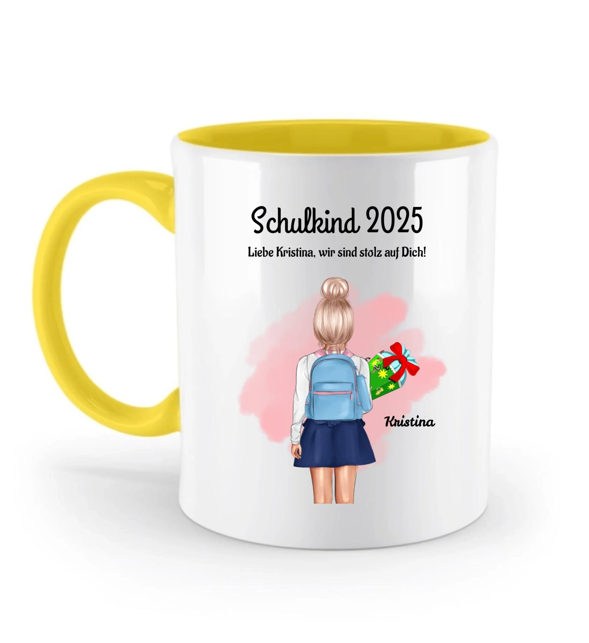 Einschulung Tasse Geschenk Mädchen Schulkind personalisiert - Cantty