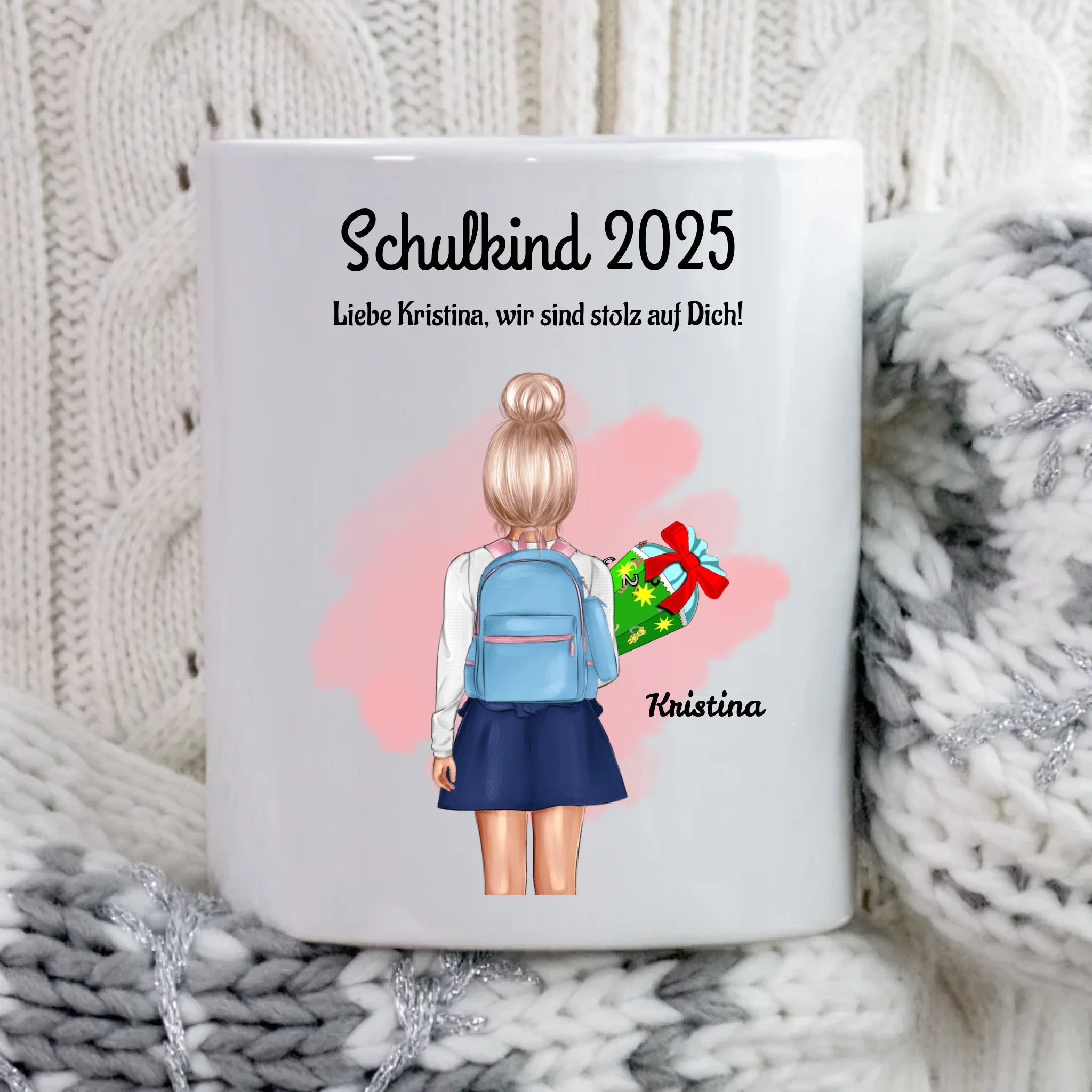 Einschulung Tasse Geschenk Mädchen Schulkind personalisiert - Cantty