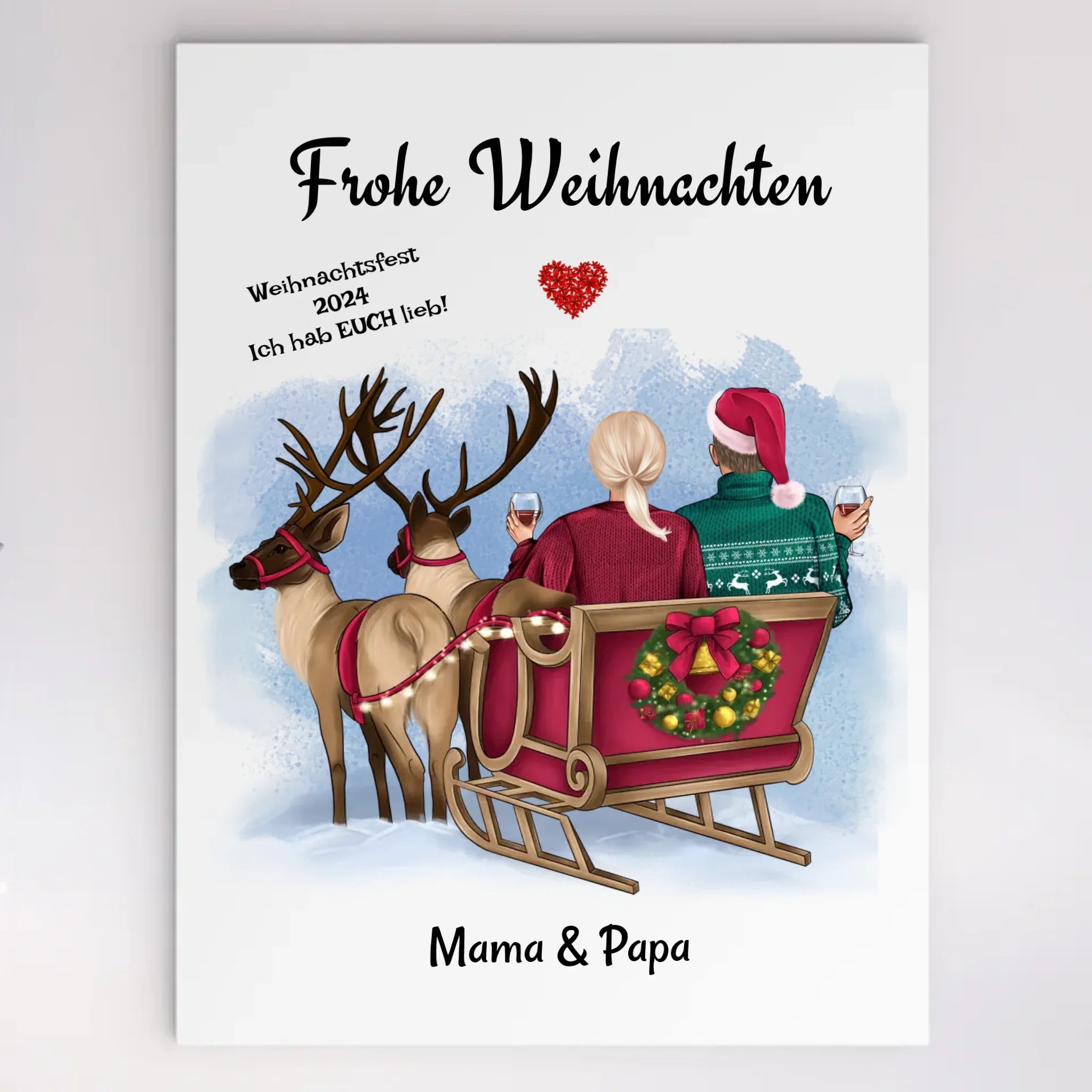 Eltern Acrylglas Bild für Weihnachten personalisieren - Cantty