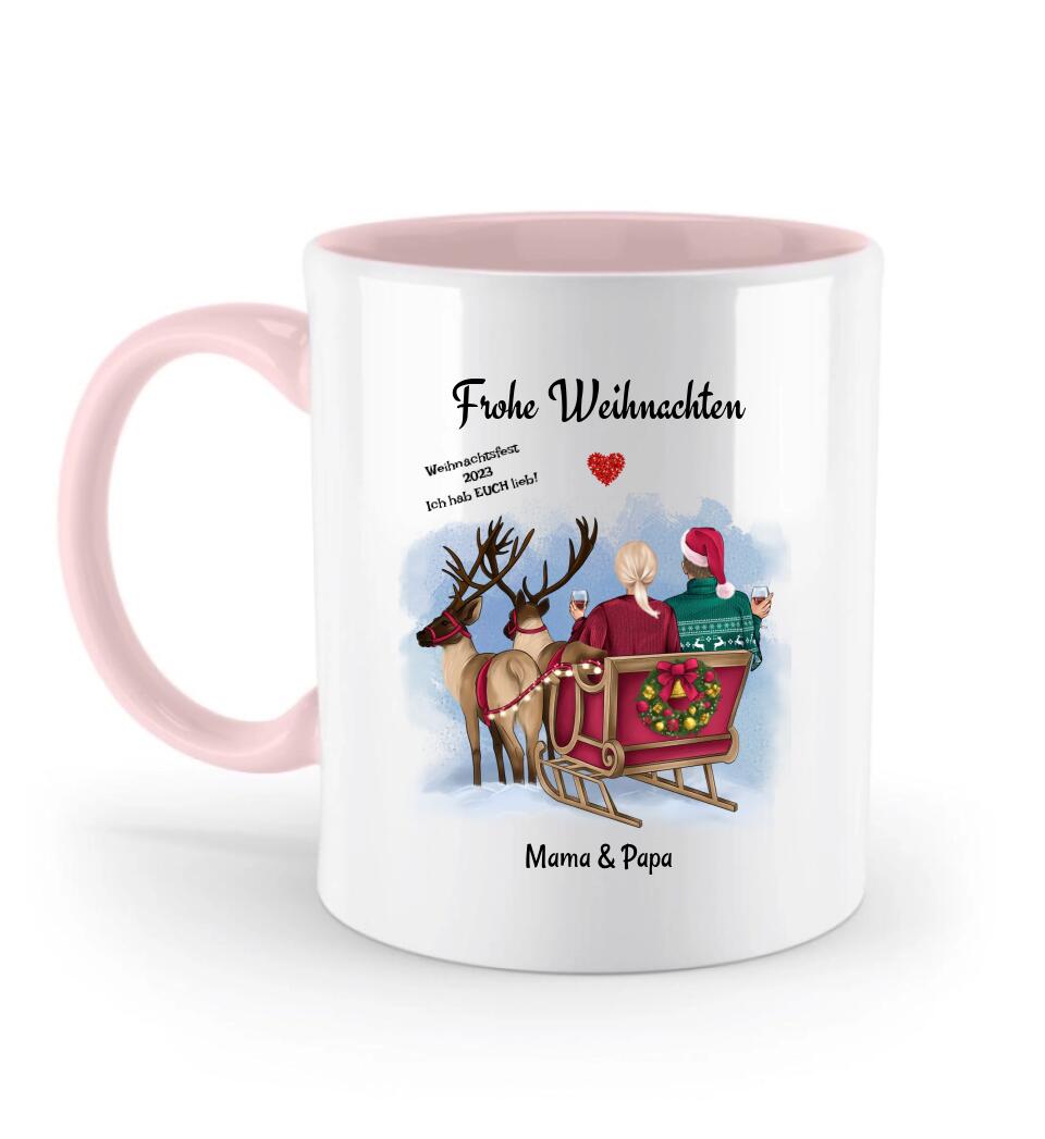 Eltern Geschenk Tasse Weihnachten personalisiert - Cantty