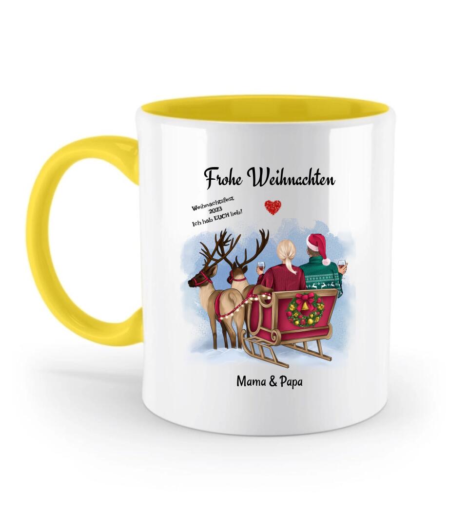 Eltern Geschenk Tasse Weihnachten personalisiert - Cantty