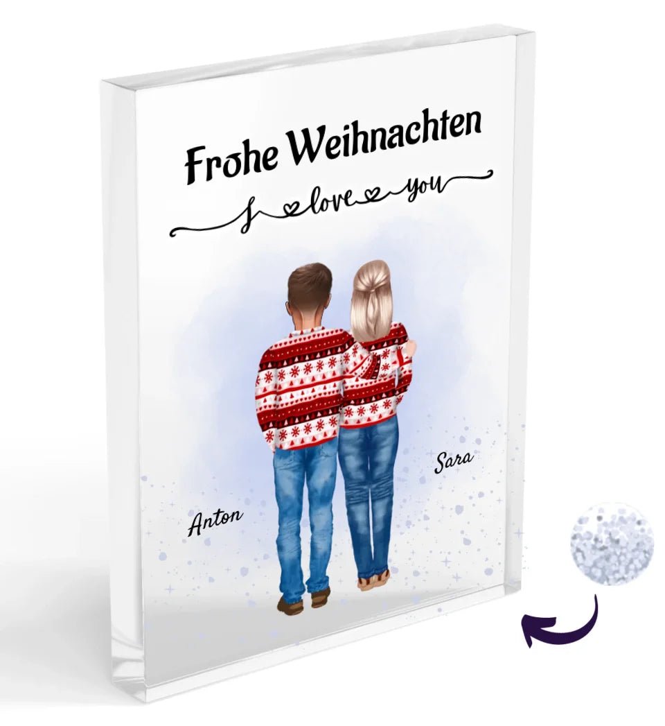 Eltern Geschenk Weihnachten Acrylglas Bild Mama Papa personalisierbar - Cantty